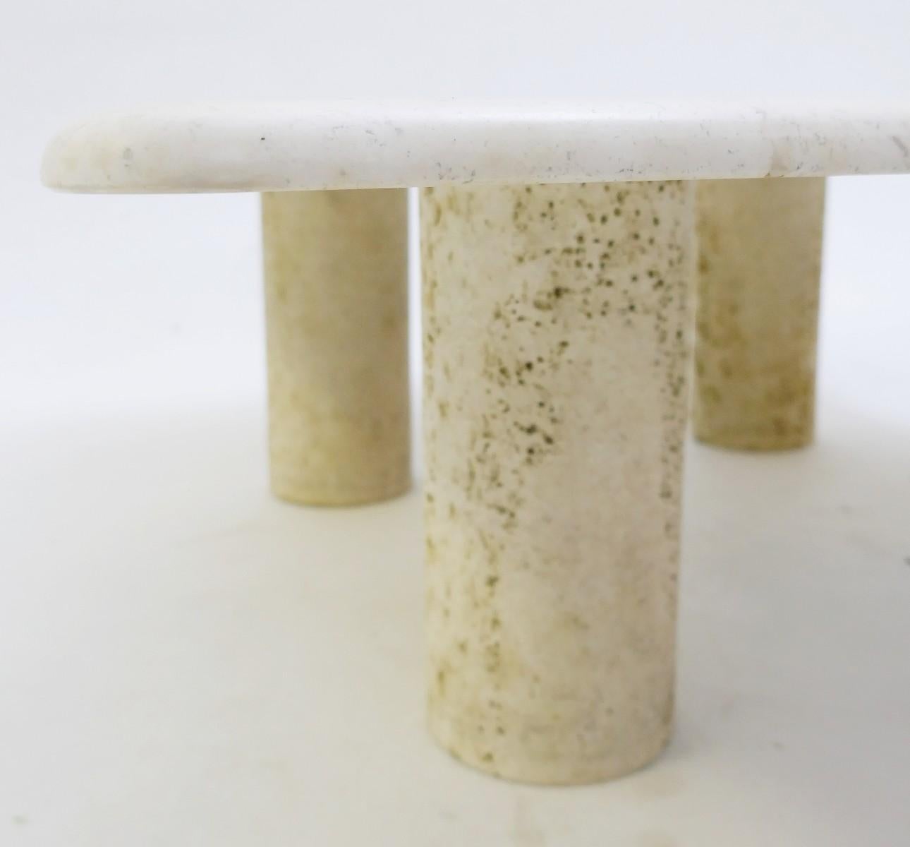 Travertine Coffee Table by Angelo Mangiarotti for Up&Up, circa 1970, Italy In Good Condition In Brussels, BE