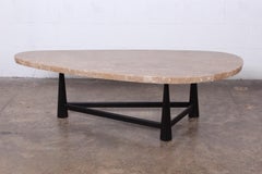 Travertine Coffee Table by Edward Wormley for Dunbar