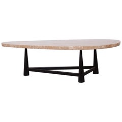 Travertine Coffee Table by Edward Wormley for Dunbar