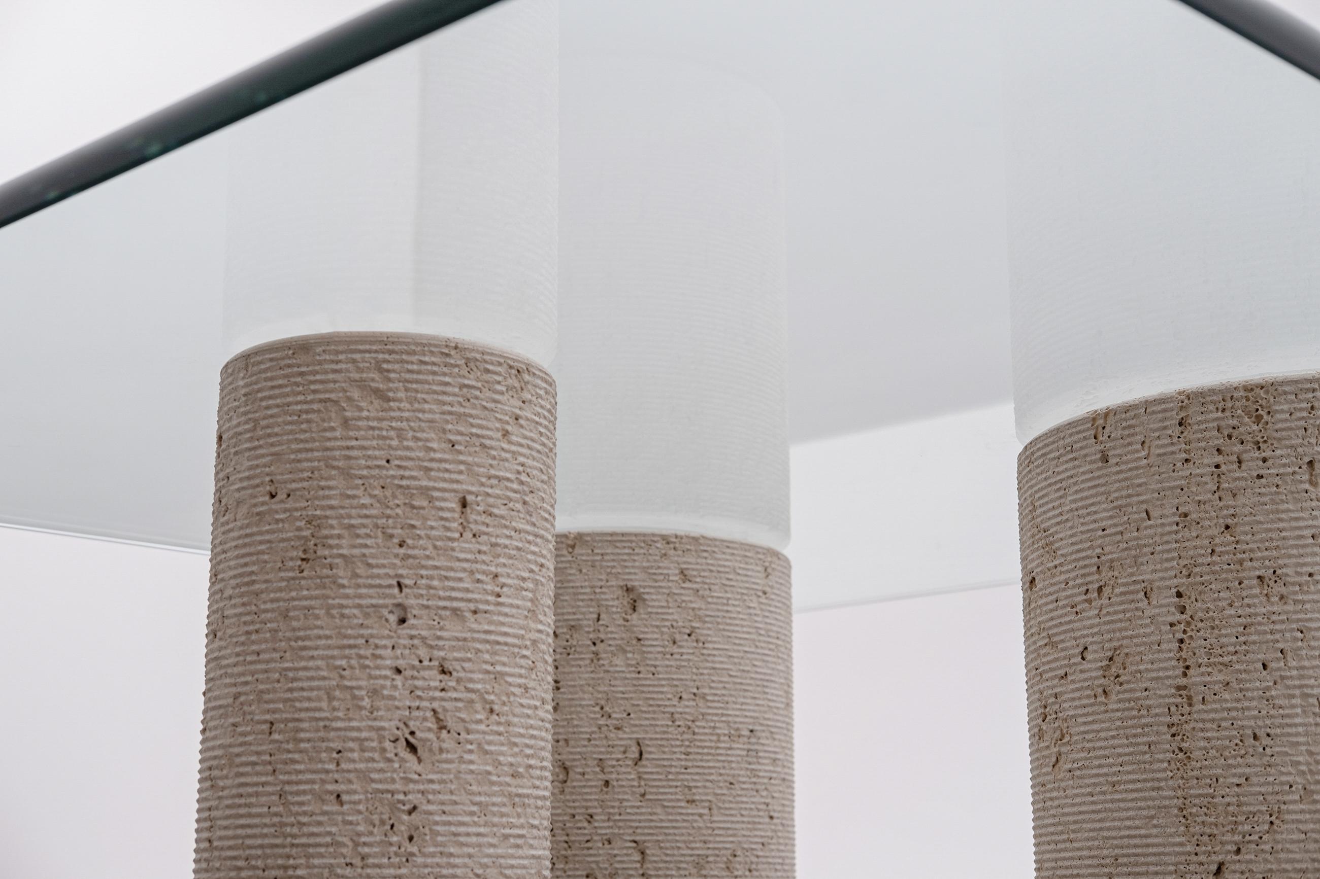 Late 20th Century Travertine Coffee Table by Massimo Vignelli for Casigliani