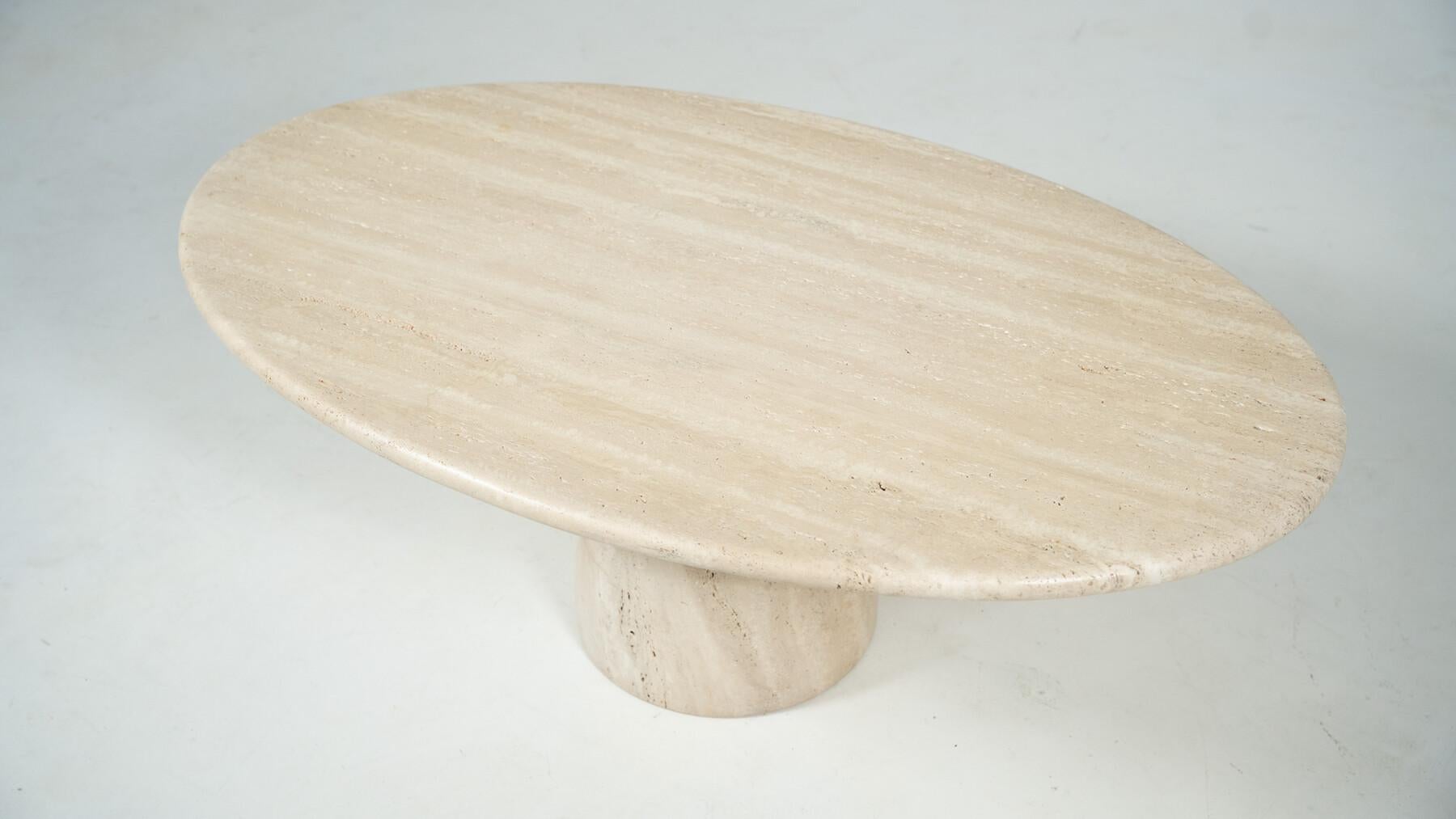 Mesa de centro de travertino de Peter Draenert, años 70 en venta 4
