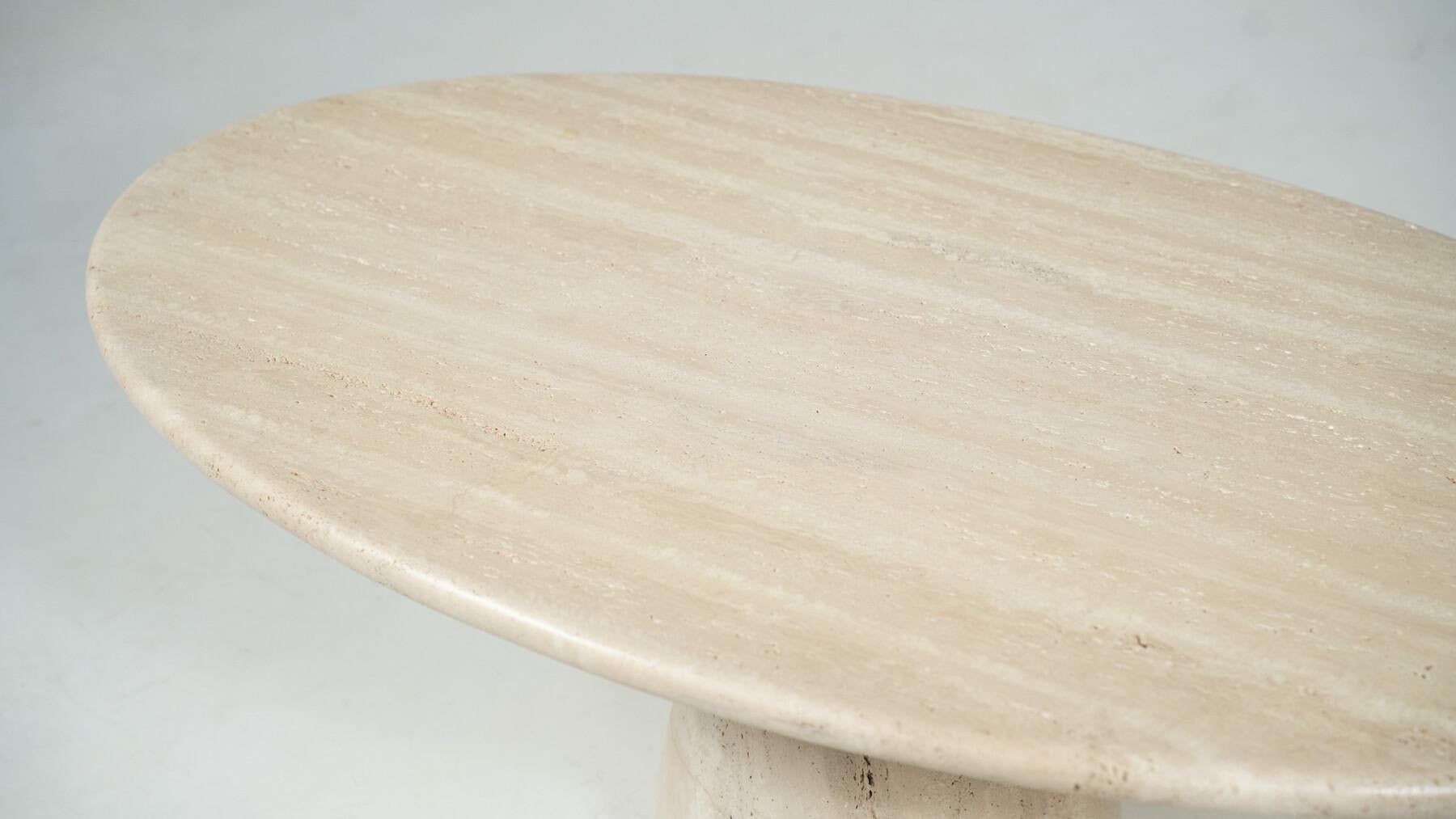 Mesa de centro de travertino de Peter Draenert, años 70 en venta 5