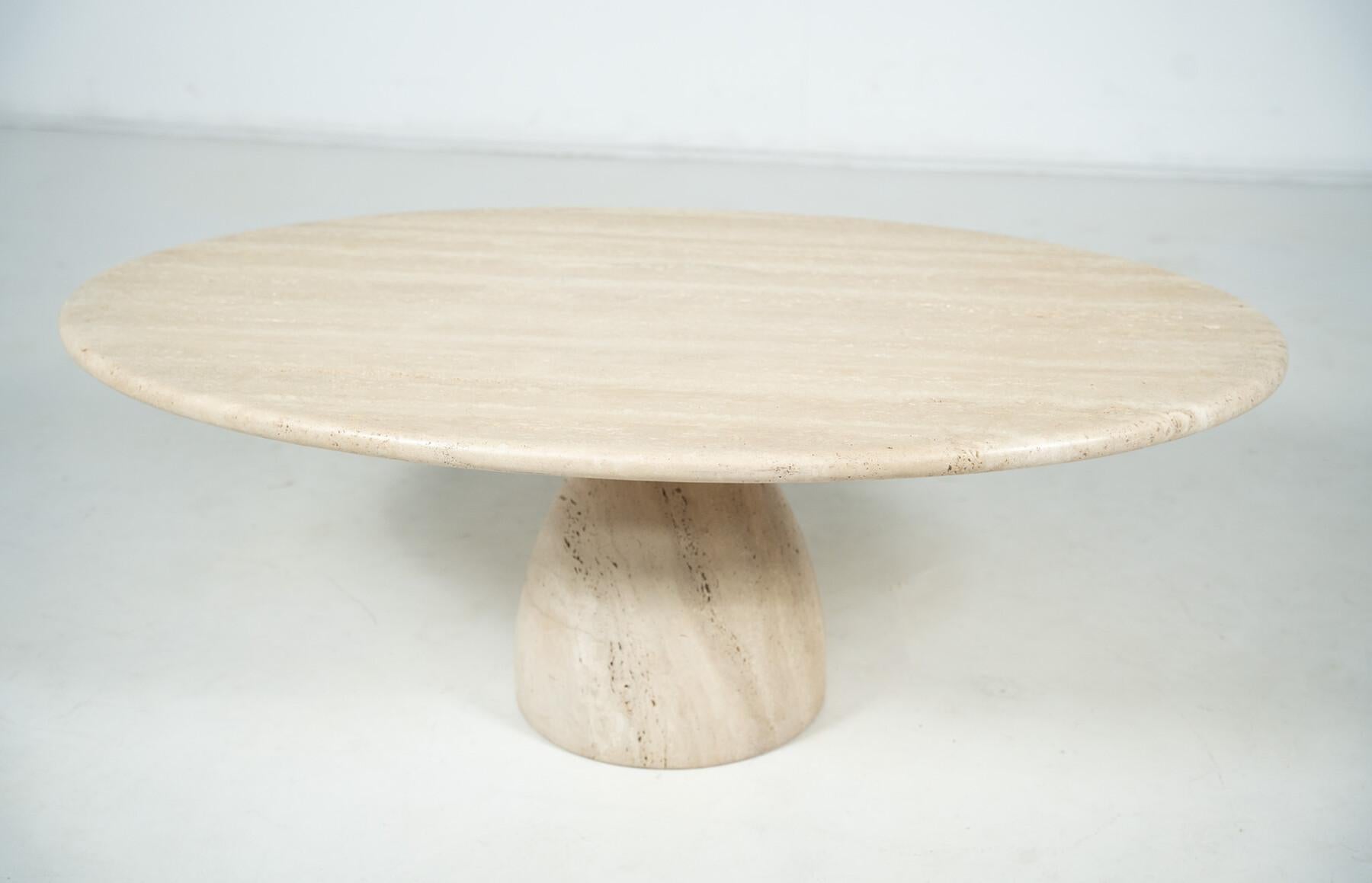 Mesa de centro de travertino de Peter Draenert, años 70 en venta 6