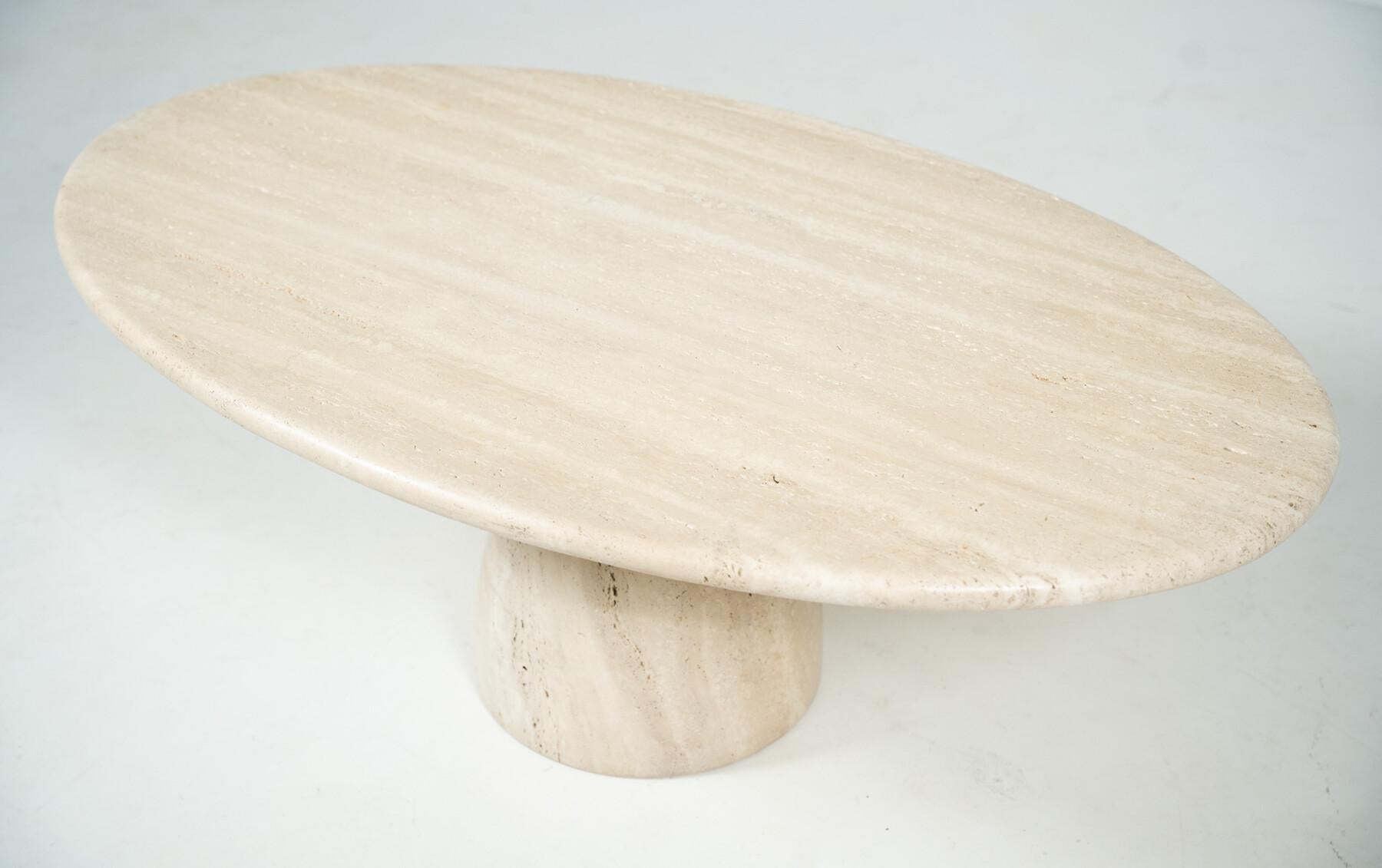 Mesa de centro de travertino de Peter Draenert, años 70 en venta 7