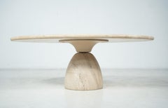 Mesa de centro de travertino de Peter Draenert, años 70