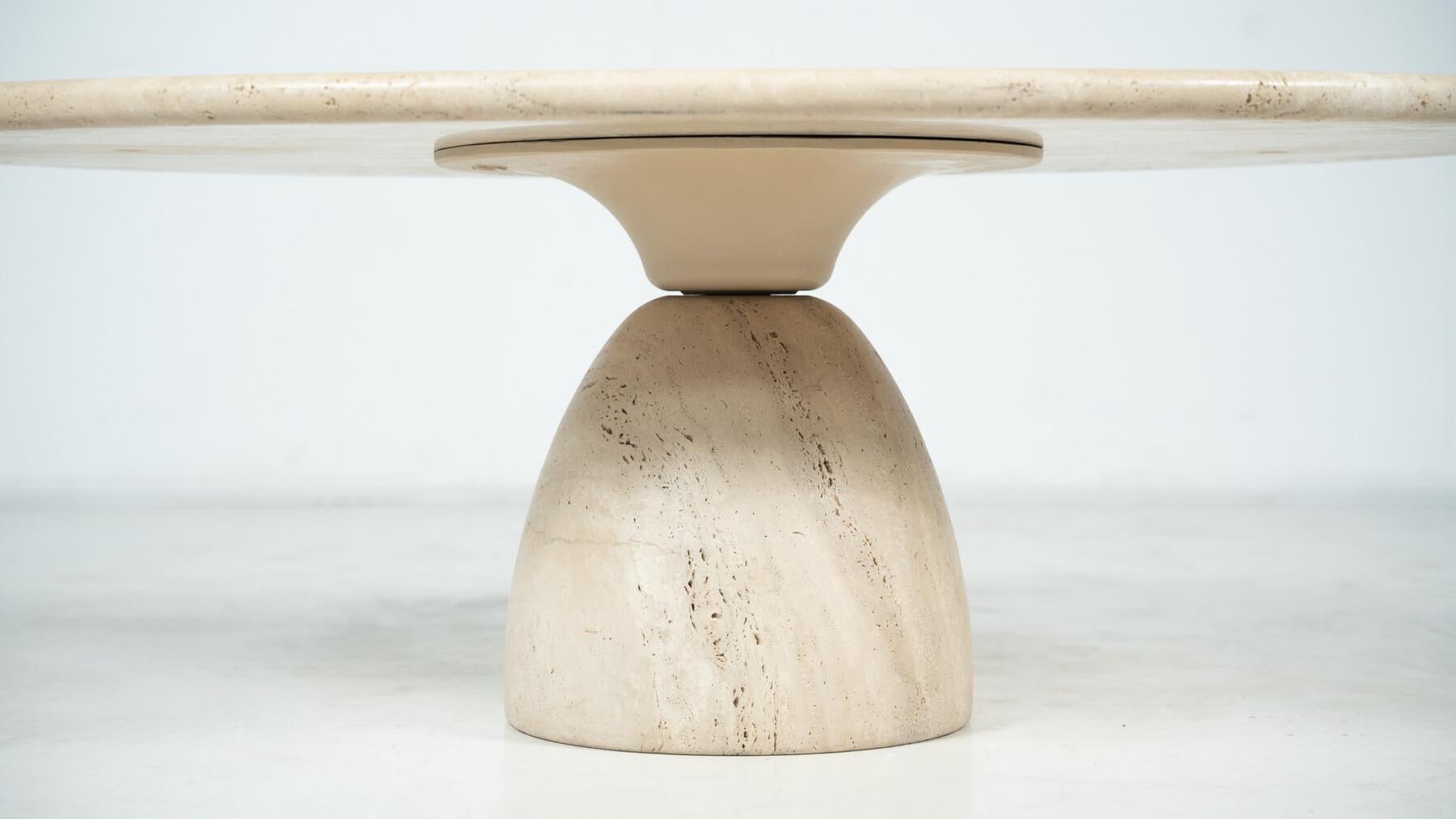 Mesa de centro de travertino de Peter Draenert, años 70 Alemán en venta