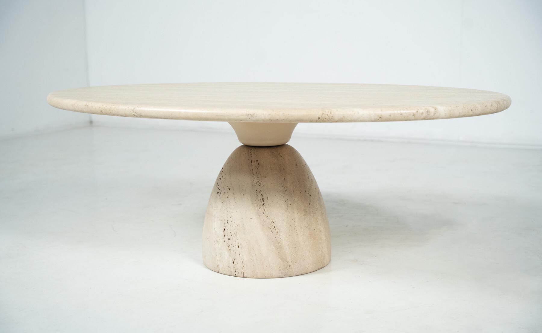 Mesa de centro de travertino de Peter Draenert, años 70 Travertino en venta