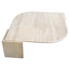  Travertine Coffee Table by Roche Bobois France 1970