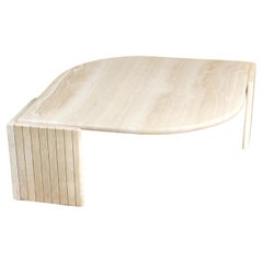 Travertine coffee table by Roche Bobois, made in France, 1970s