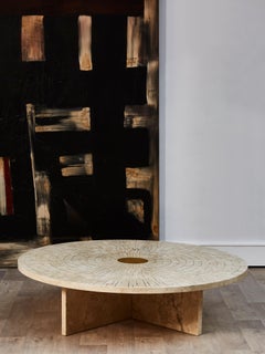 Travertine Coffee Table by Studio Glustin