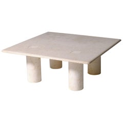 Travertine Coffee Table by Up & Up, Italy, 1970s