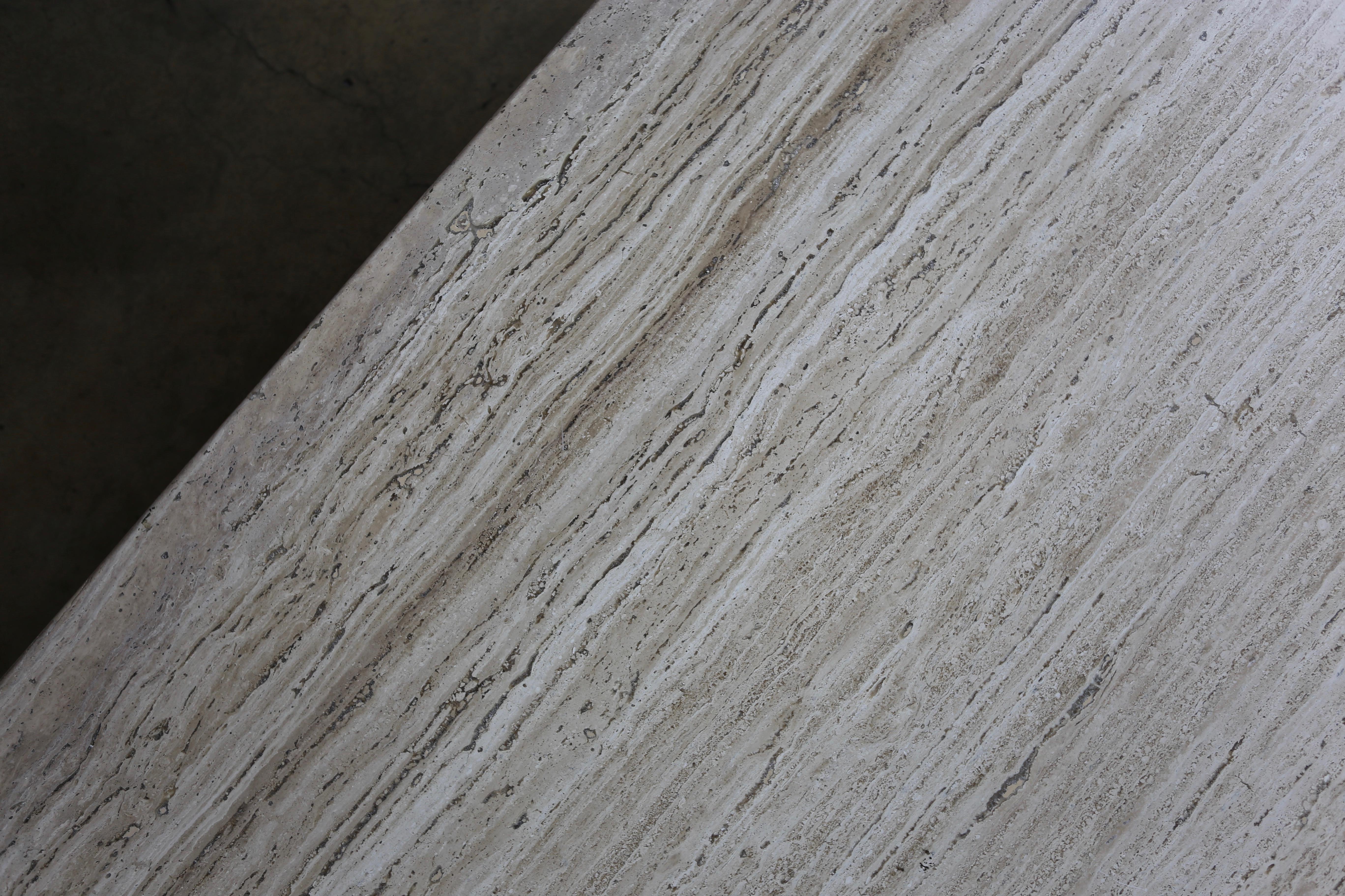 Travertine Coffee Table, circa 1980 5