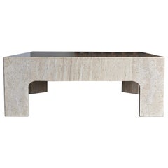 Travertine Coffee Table, circa 1980