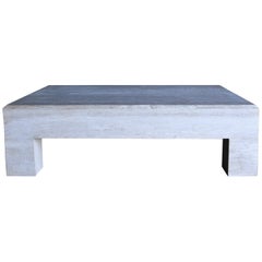 Travertine Coffee Table, circa 1980