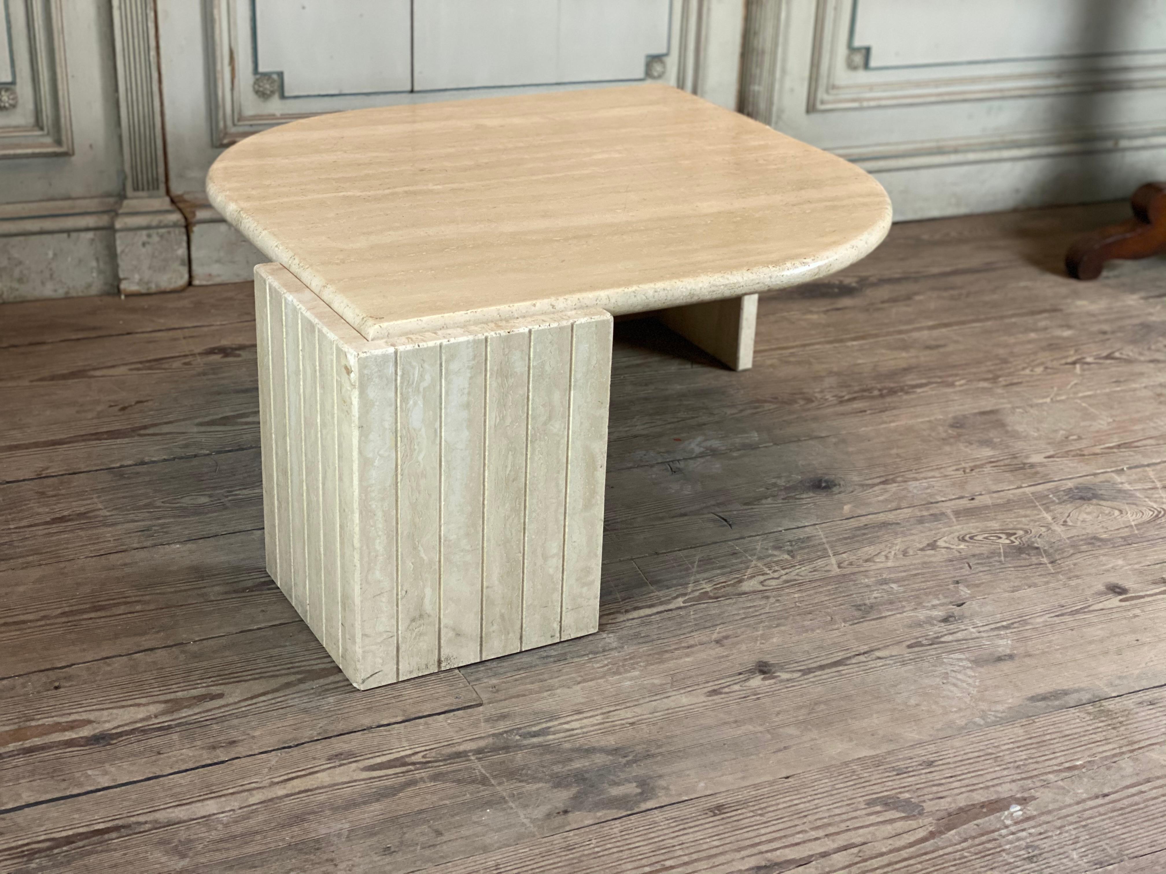 Mid-Century Modern Travertine coffee table 