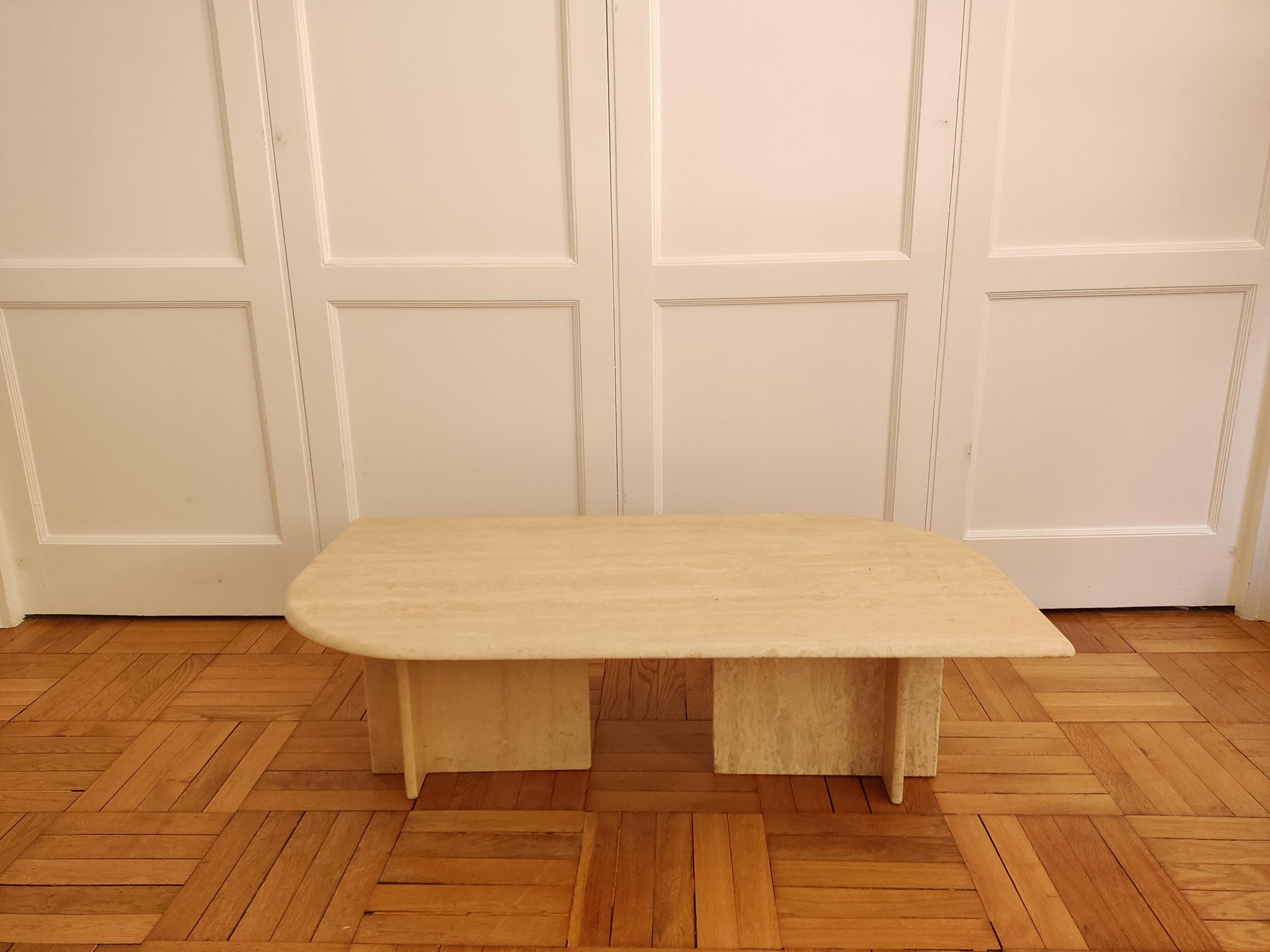 French Travertine Coffee Table