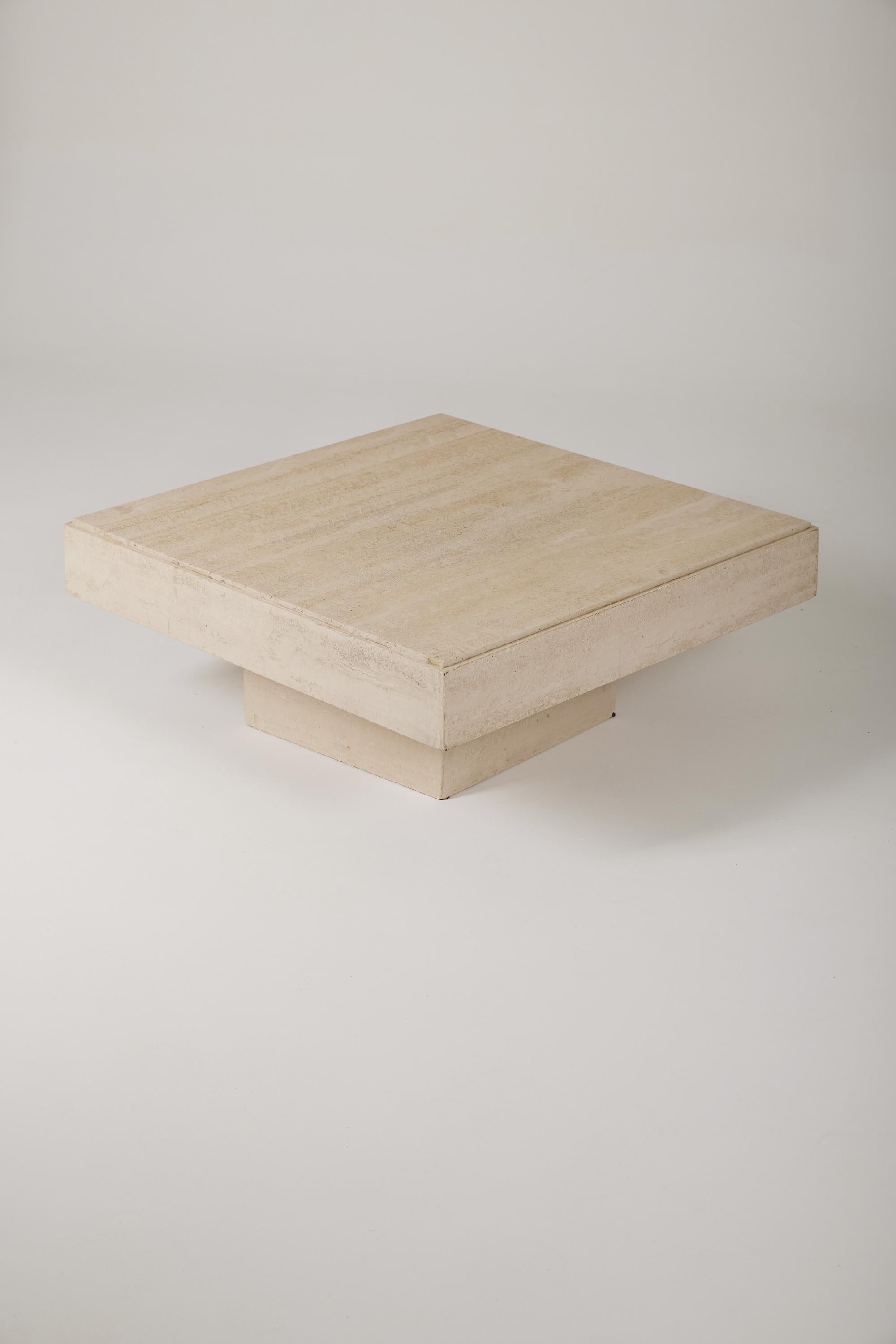 Travertine coffee table 1