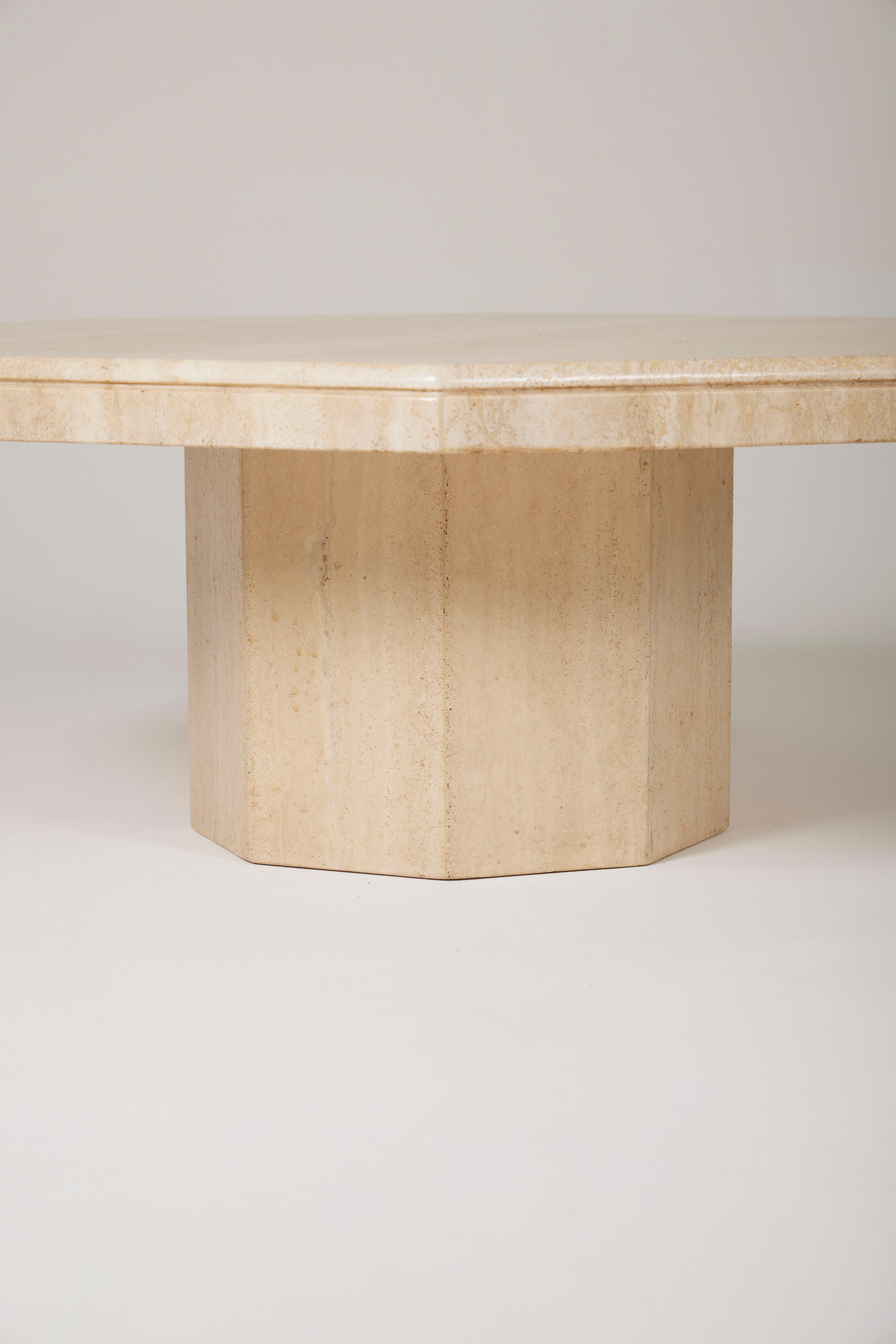 20th Century Travertine coffee table For Sale