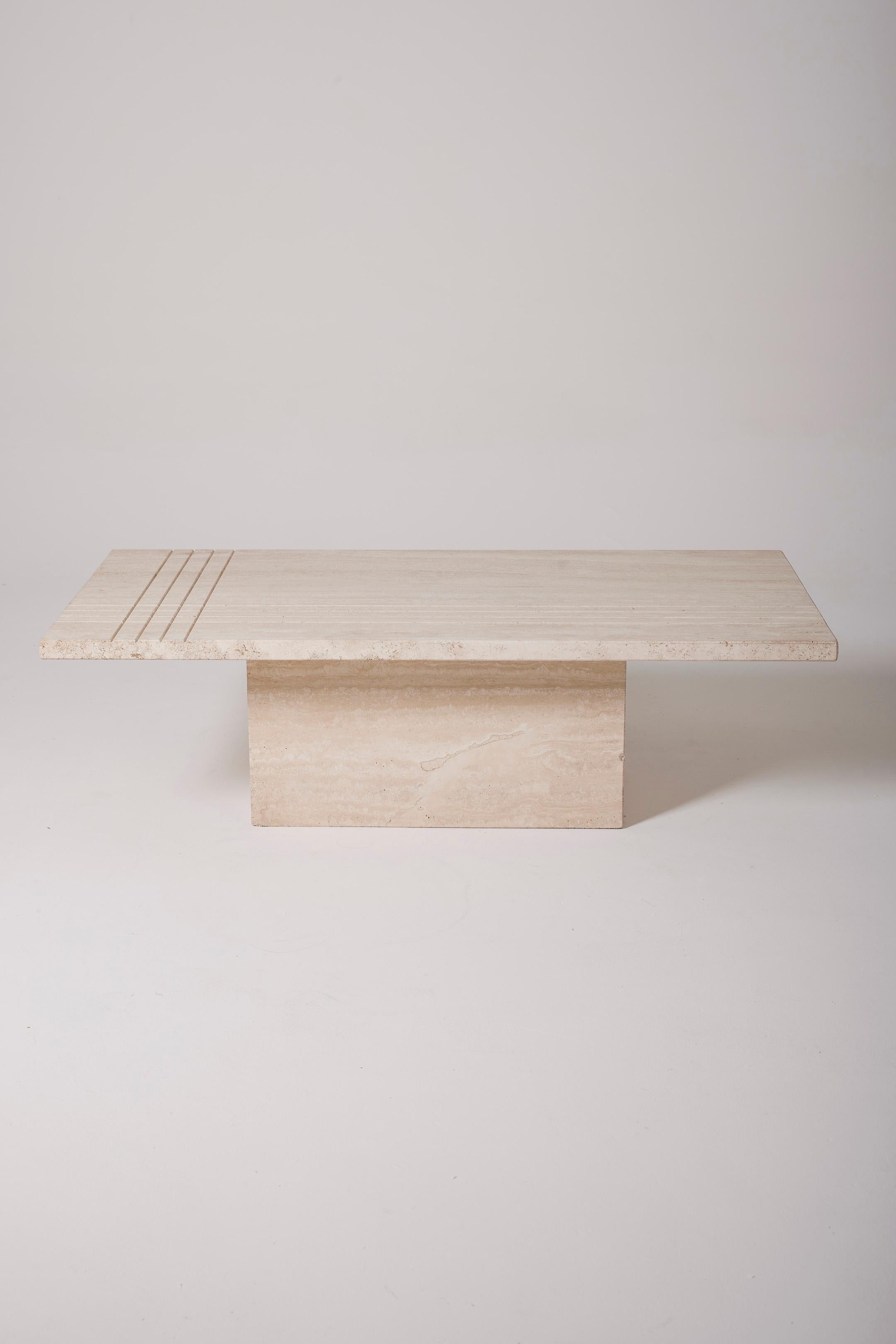 Travertine coffee table For Sale 3