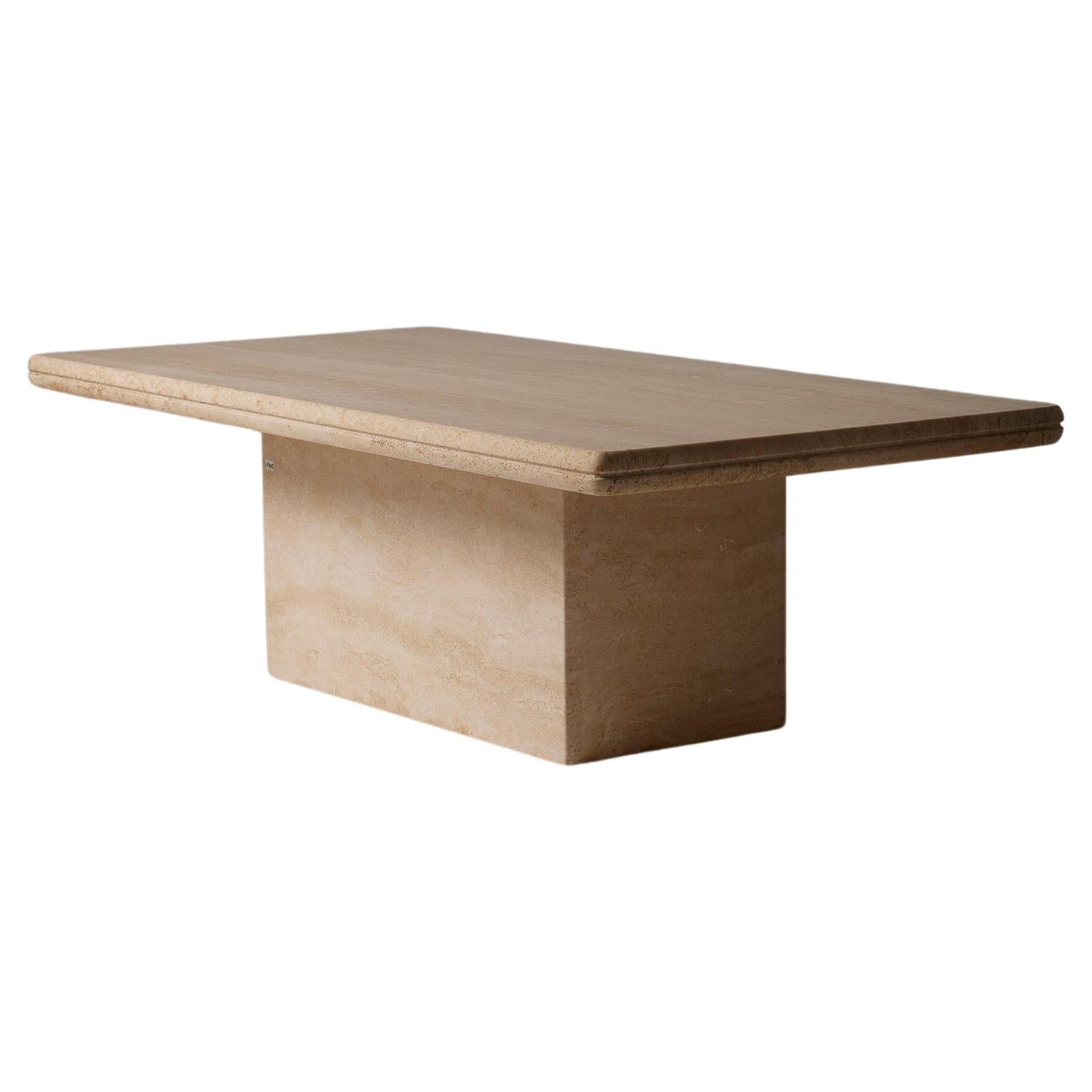  Travertine coffee table For Sale