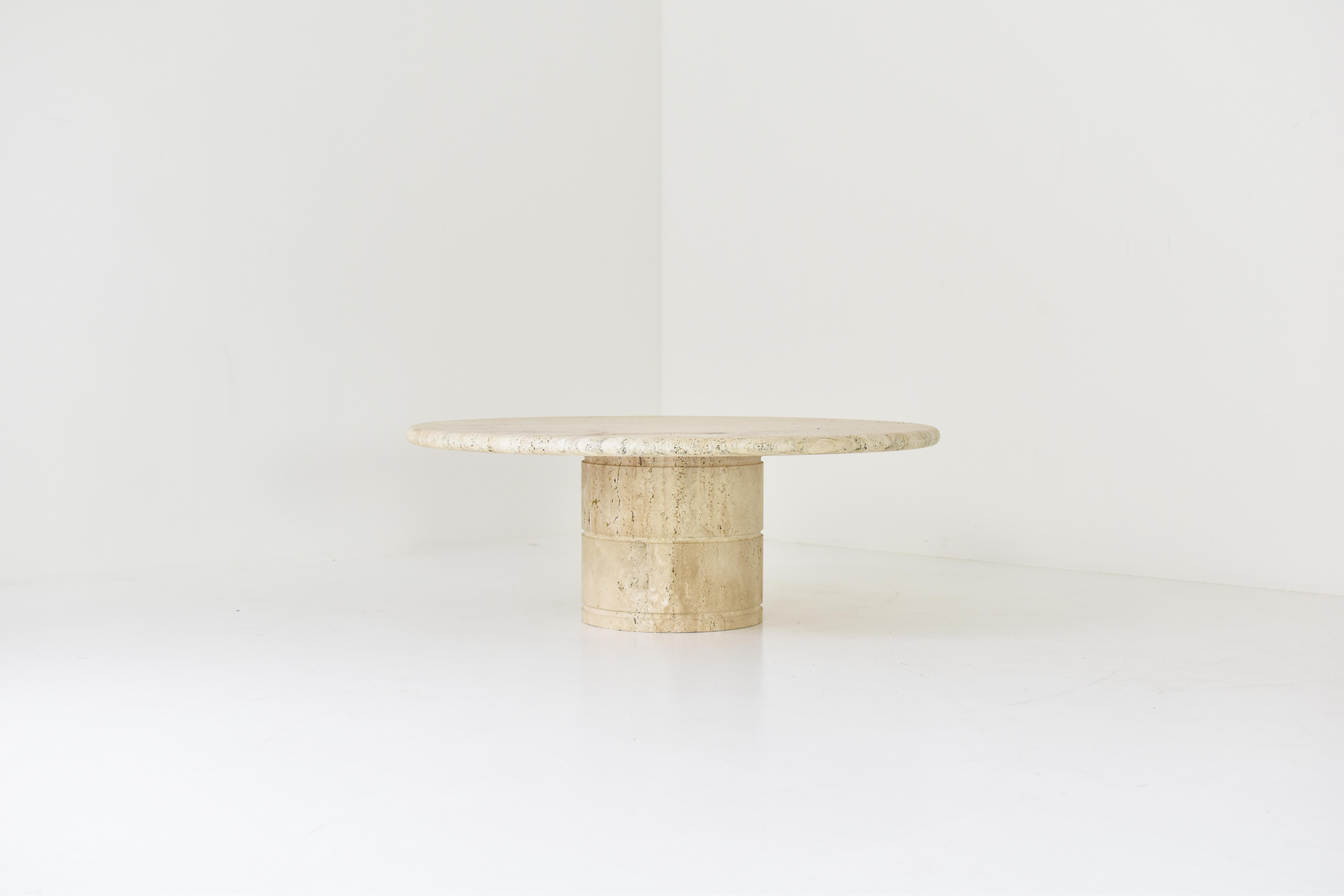 Mid-Century Modern Travertine Coffee Table for Up & Up, Italy, 1970’s