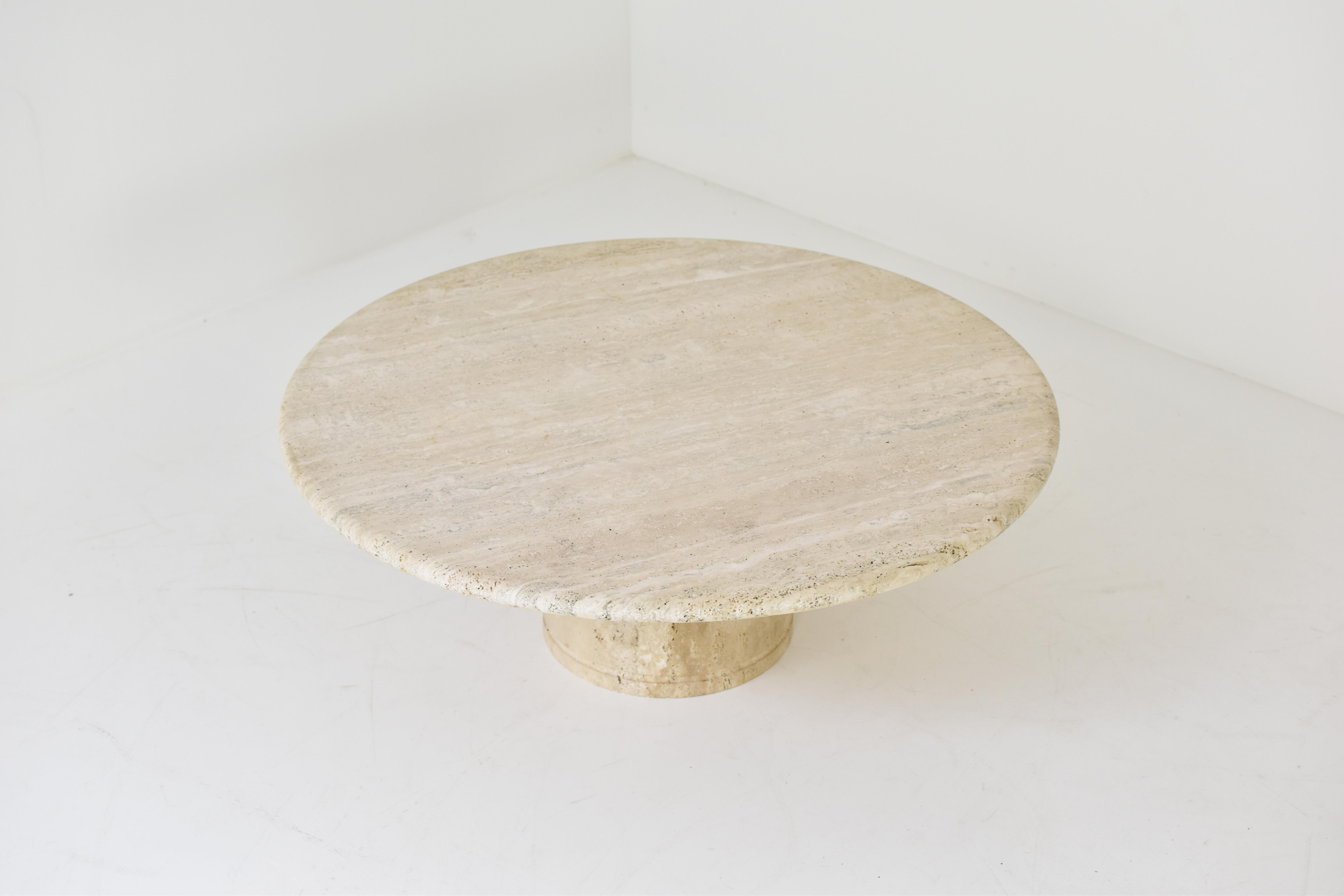 Italian Travertine Coffee Table for Up & Up, Italy, 1970’s