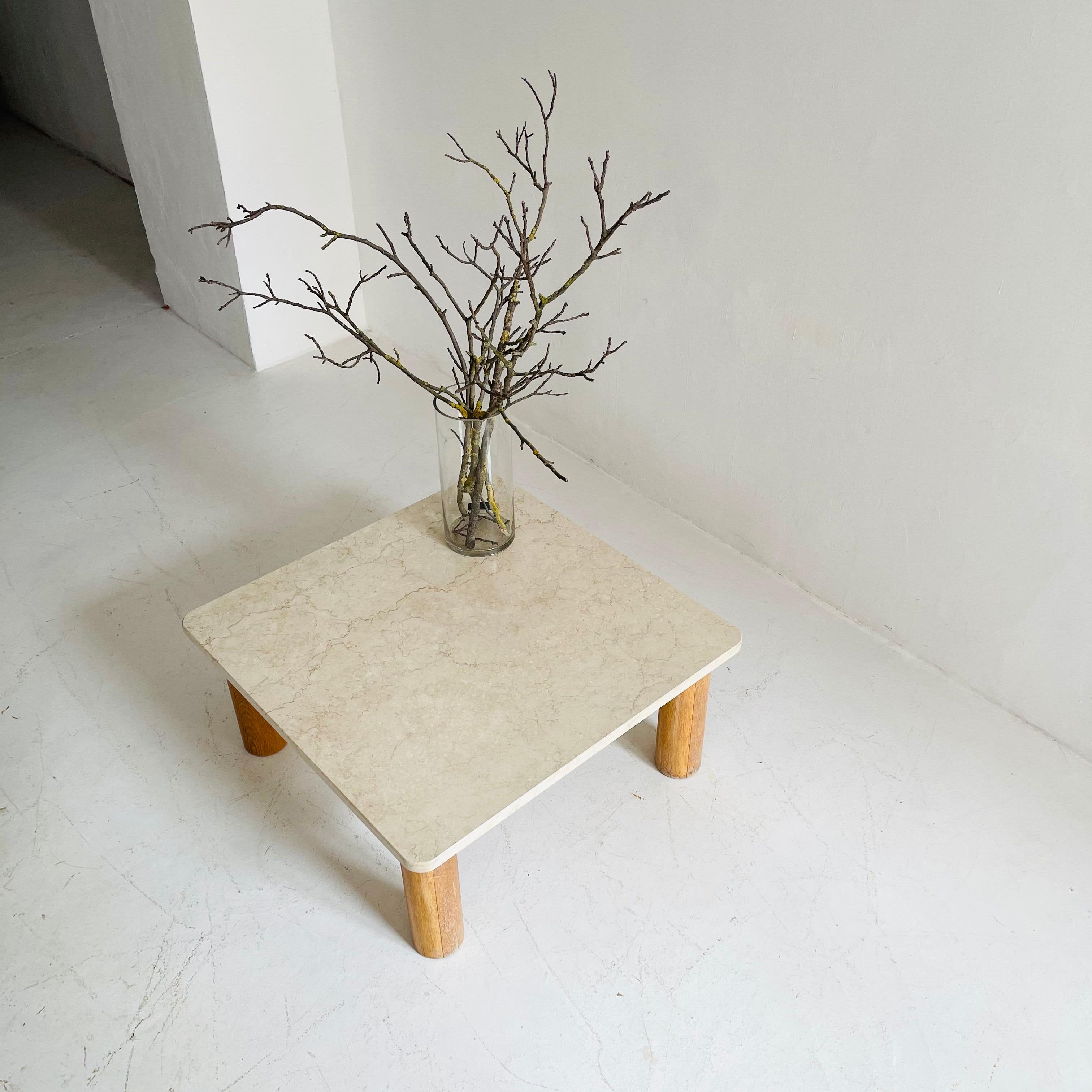 Travertine Coffee Table Style of Charlotte Perriand, France, 1960s For Sale 5