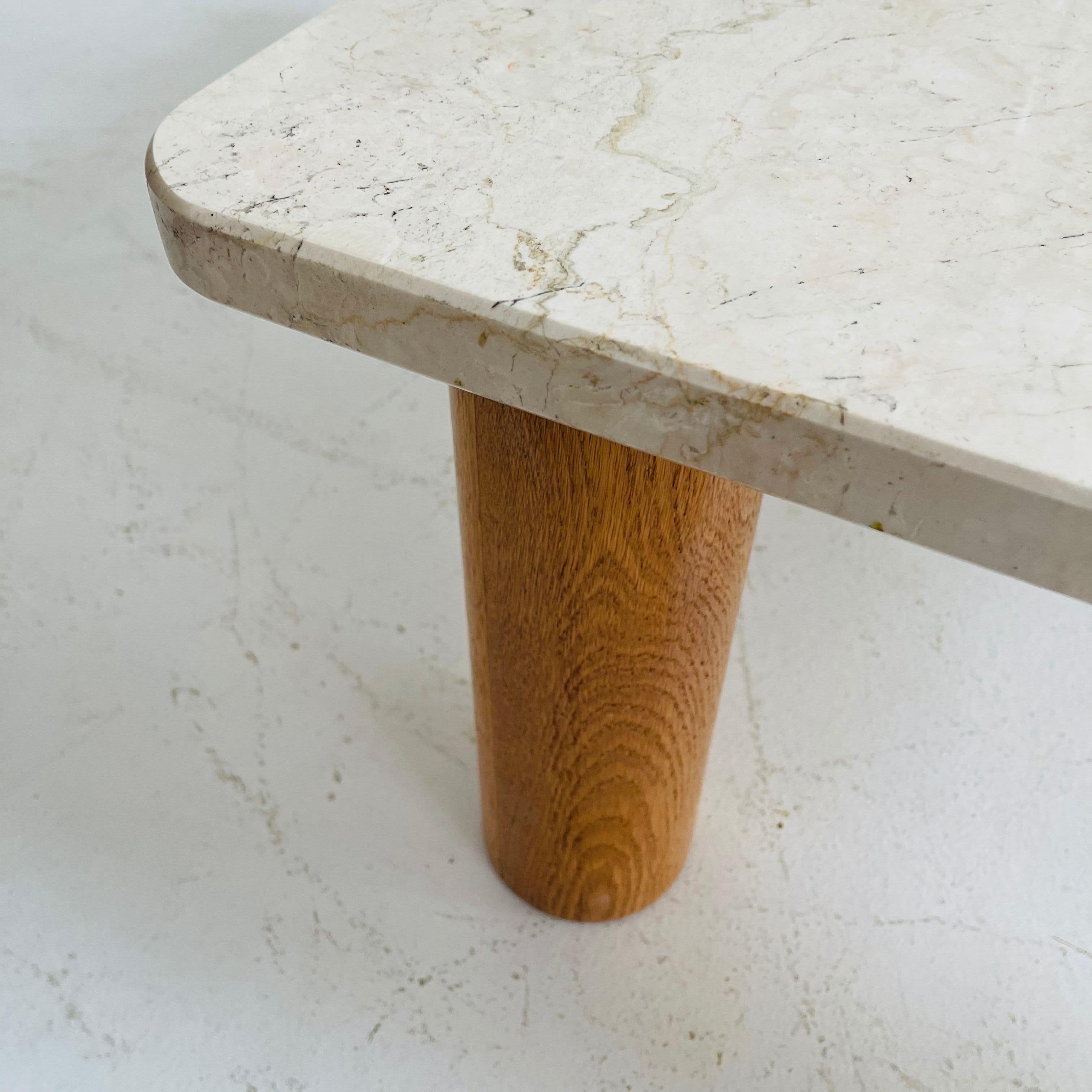 Travertine Coffee Table Style of Charlotte Perriand, France, 1960s For Sale 7