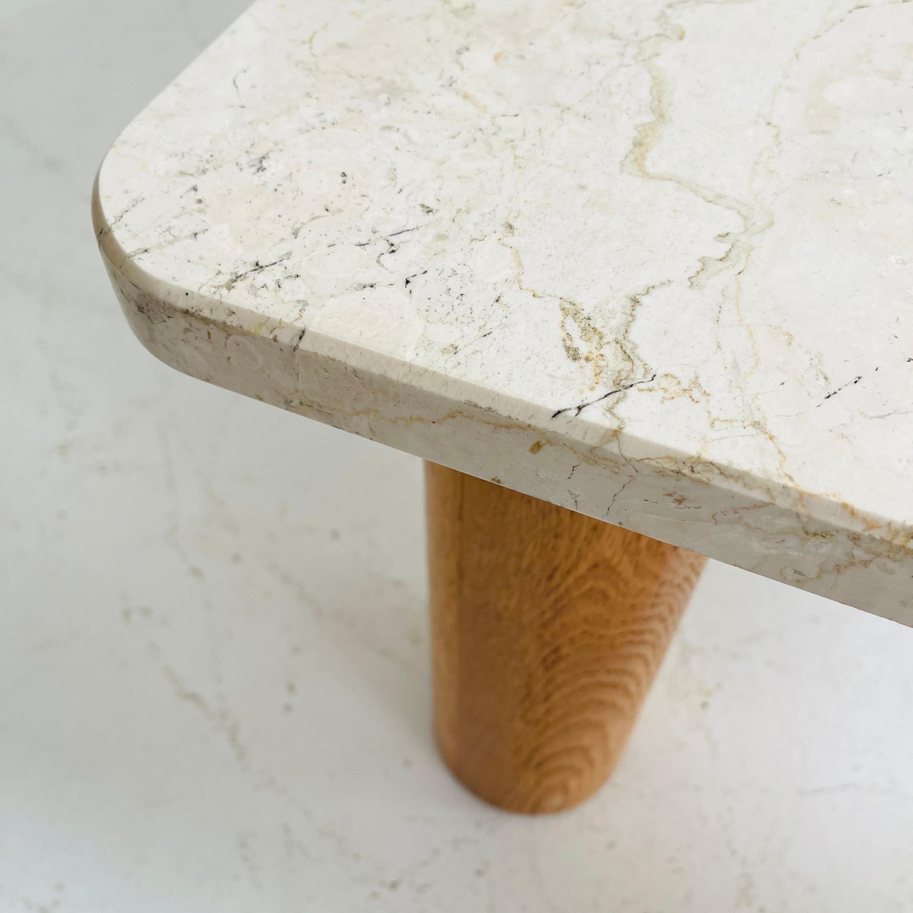 Travertine Coffee Table Style of Charlotte Perriand, France, 1960s For Sale 8