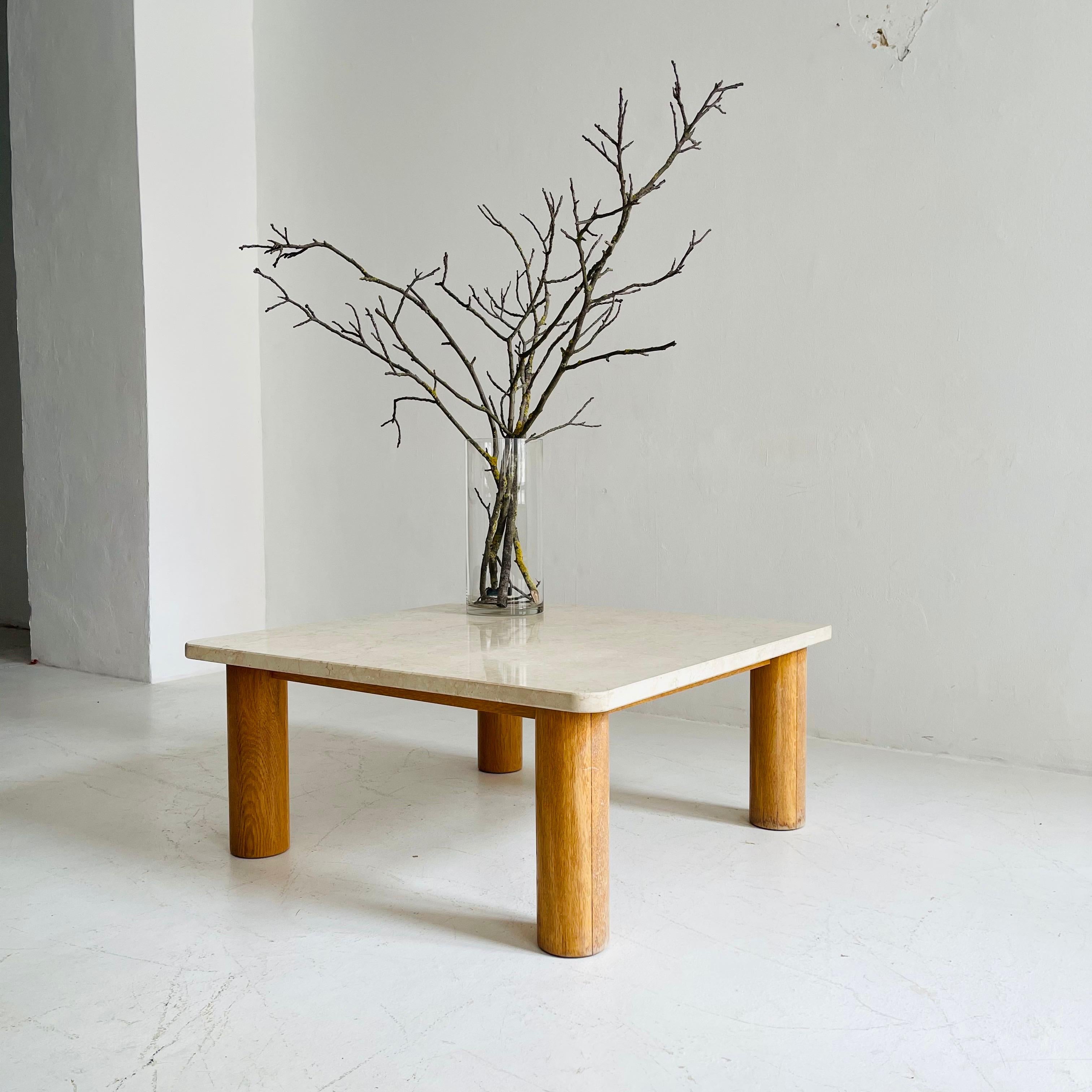 Travertine Coffee Table Style of Charlotte Perriand, France, 1960s For Sale 2