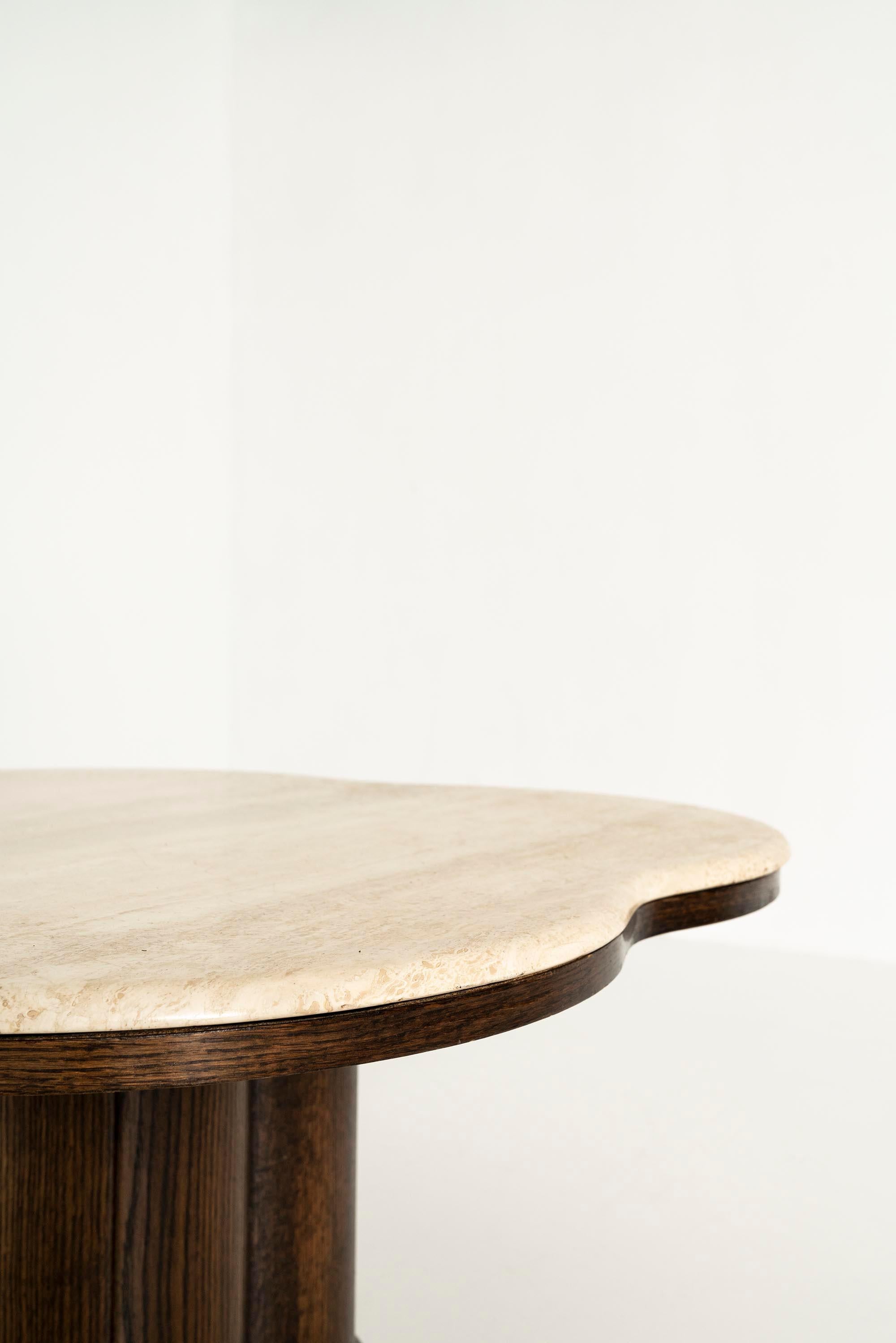 Travertine Coffee Table in the Style of Jean Royère Style, 1970s 1