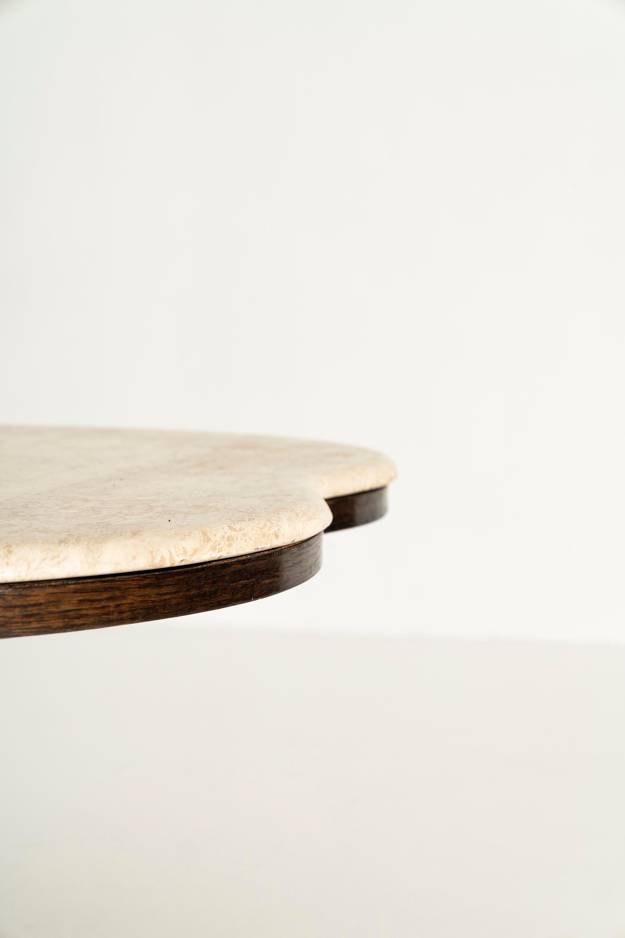 Travertine Coffee Table in the Style of Jean Royère Style, 1970s 3