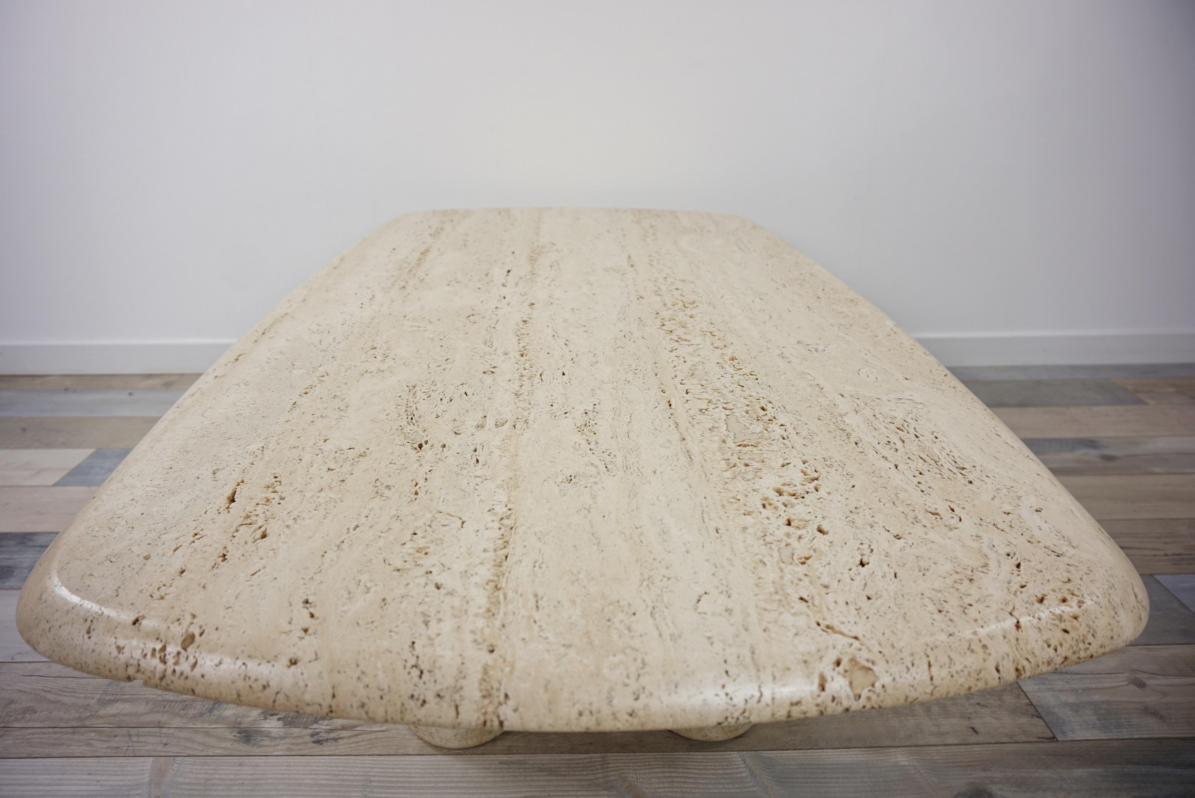 Travertine Coffee Table Italian Design from the 1970s 6