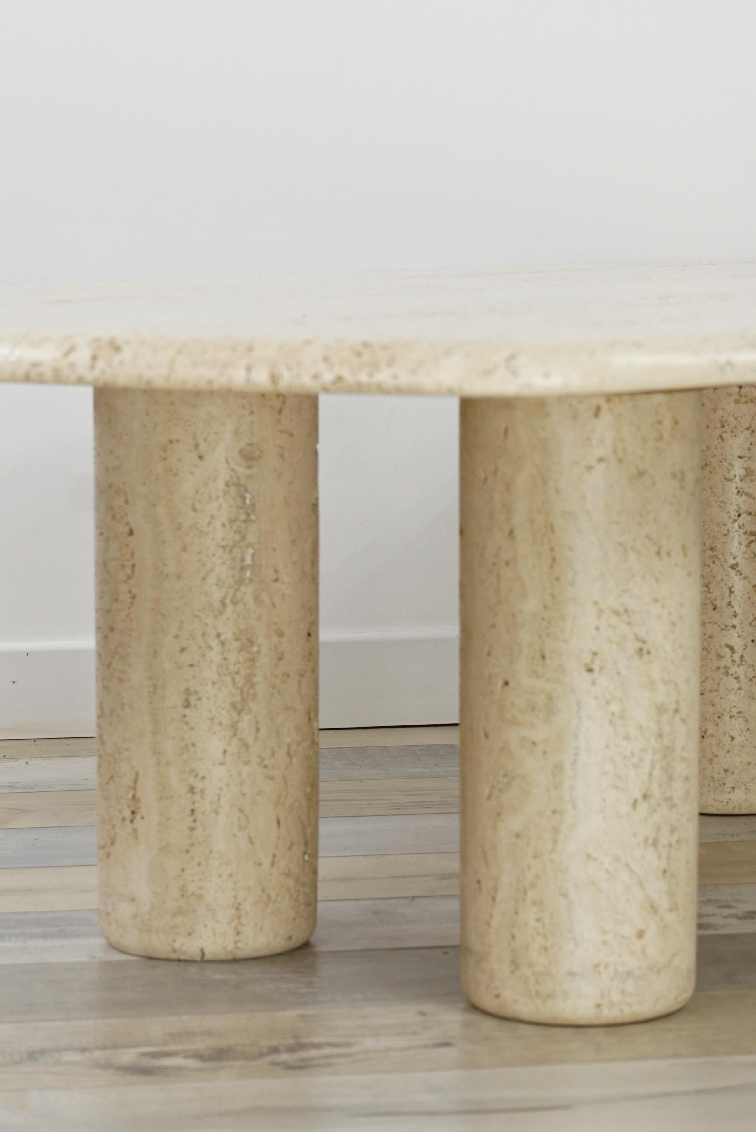 Travertine Coffee Table Italian Design from the 1970s 1