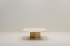 Travertine coffee table, italy 70s.