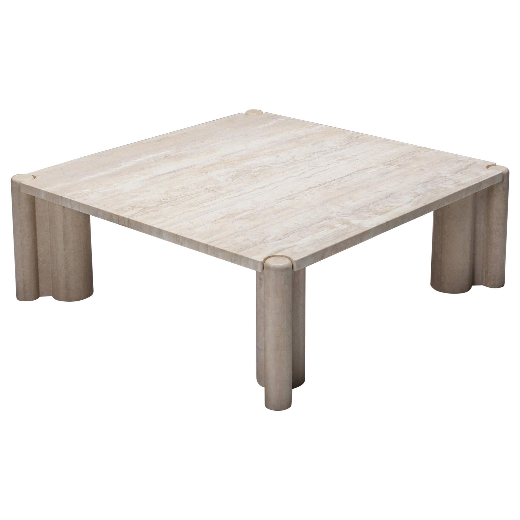 Travertine Coffee Table 'Jumbo' by Gae Aulenti