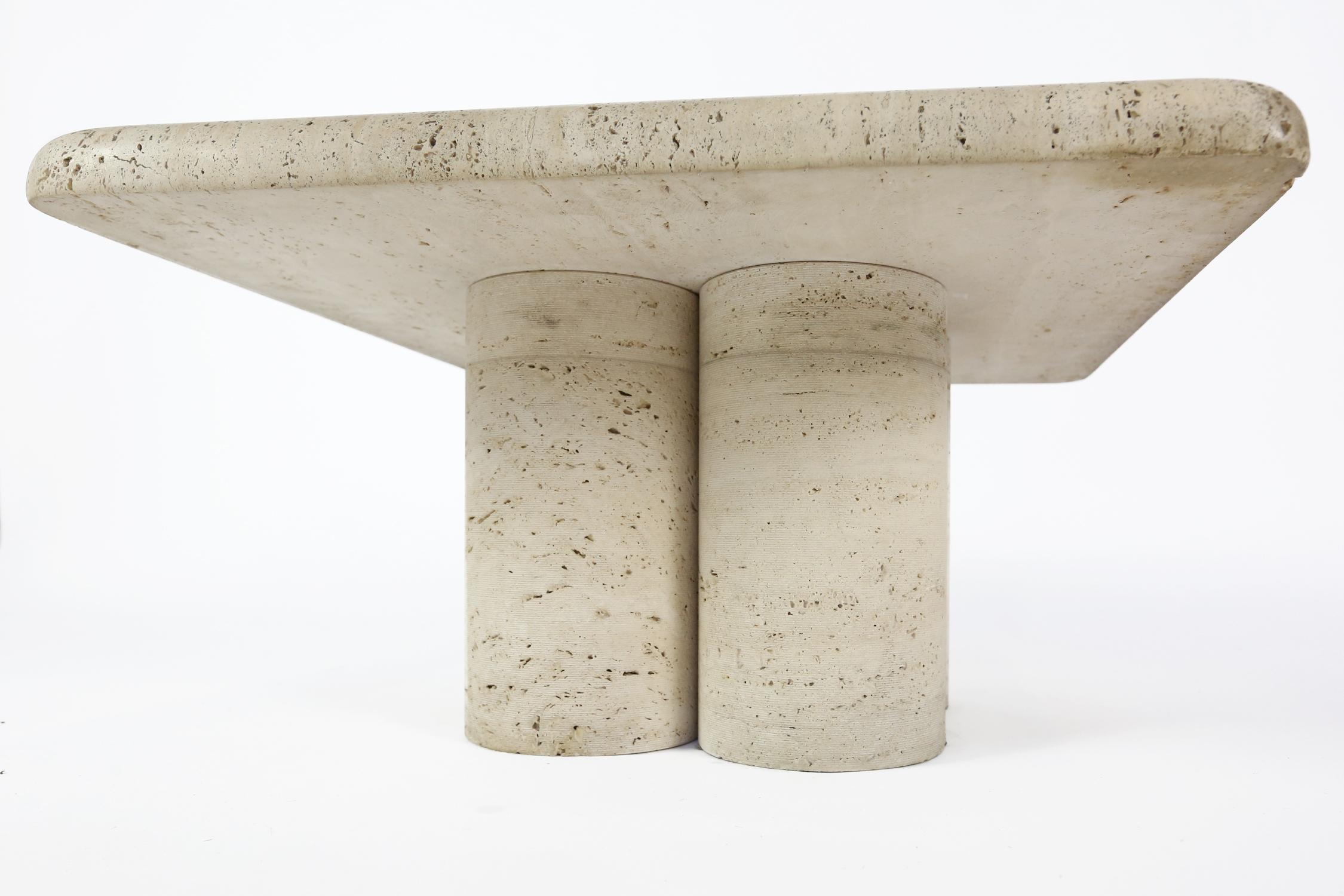 Travertine Coffee Table or Side Table for Up&Up, Italy, 1970s In Good Condition In Ghent, BE