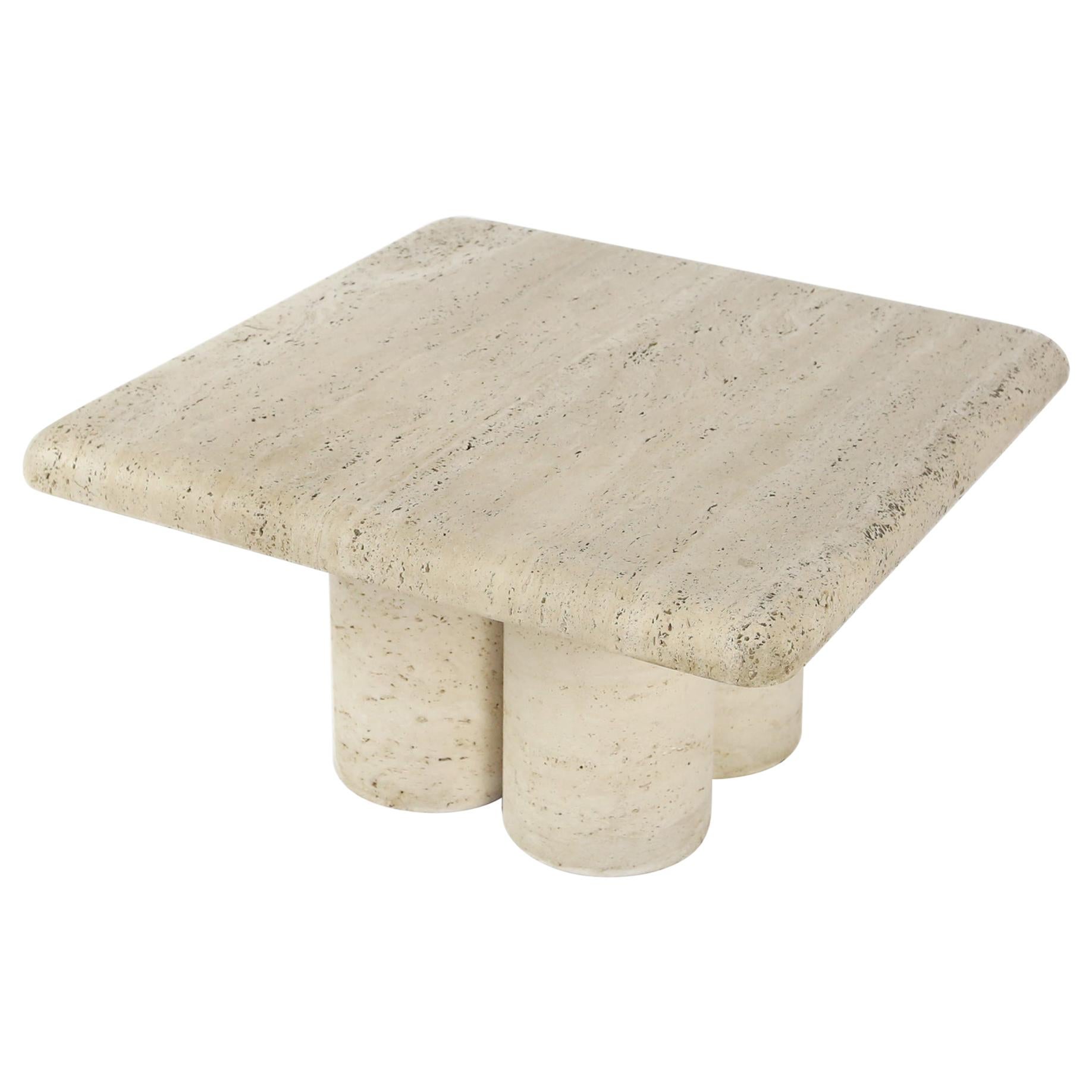 Travertine Coffee Table or Side Table for Up&Up, Italy, 1970s