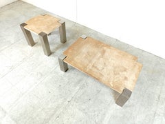 Table basse en travertin 1980, Italie
