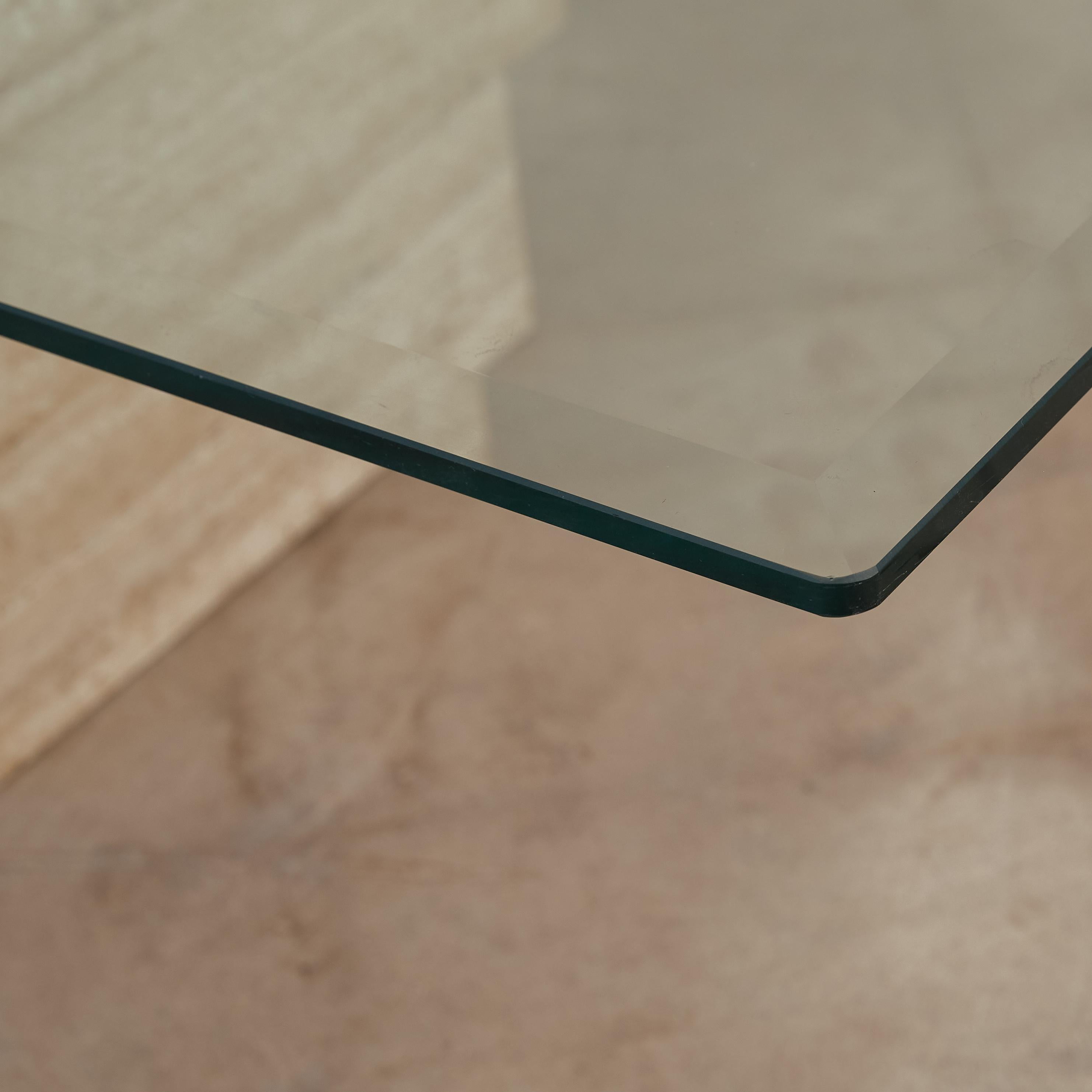 Travertine Coffee Table with Glass Top 5