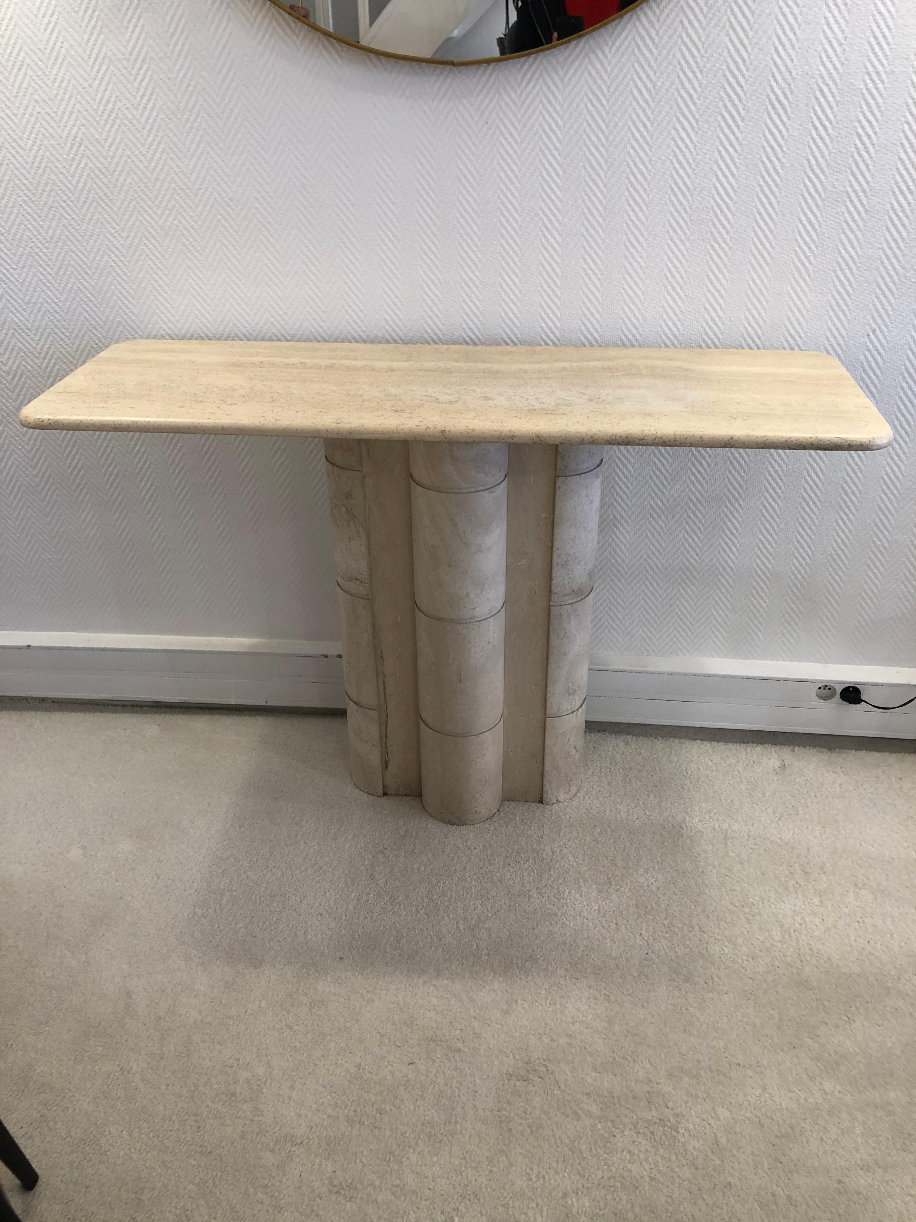 Travertine console
From 1970.
 