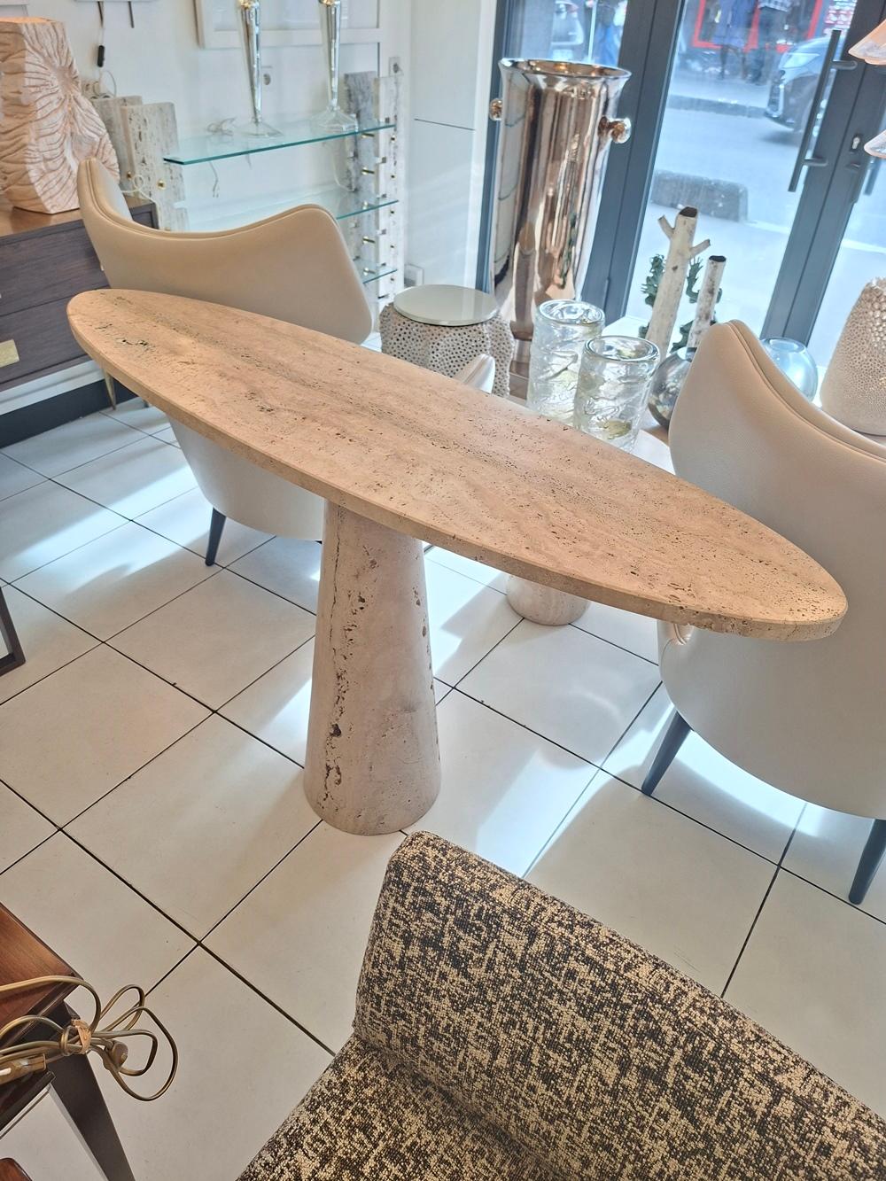 Console in travertino In condizioni ottime in vendita a Saint-Ouen, FR