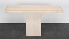 Travertine Console Table, 1980s