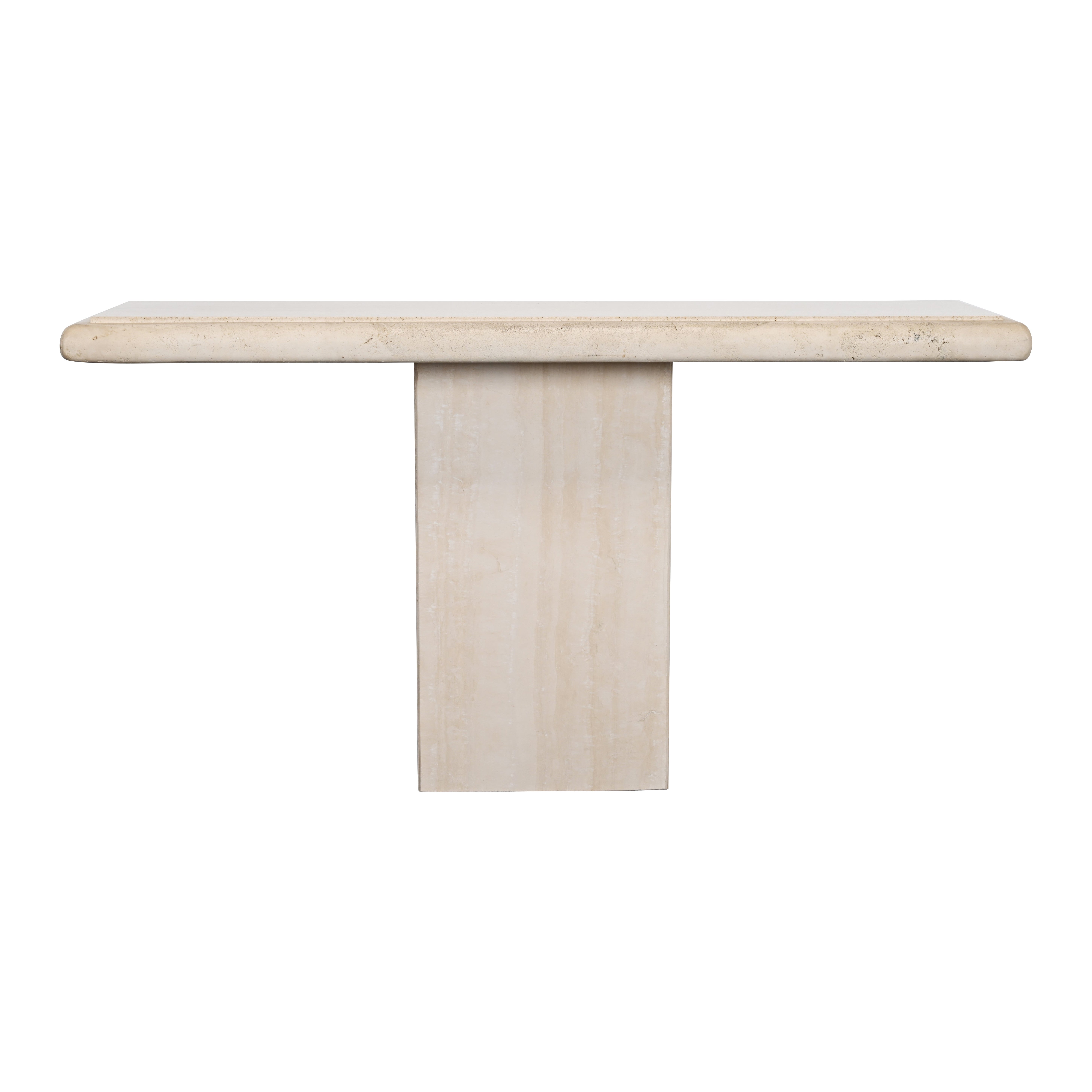 Travertine Console Table, 1980s