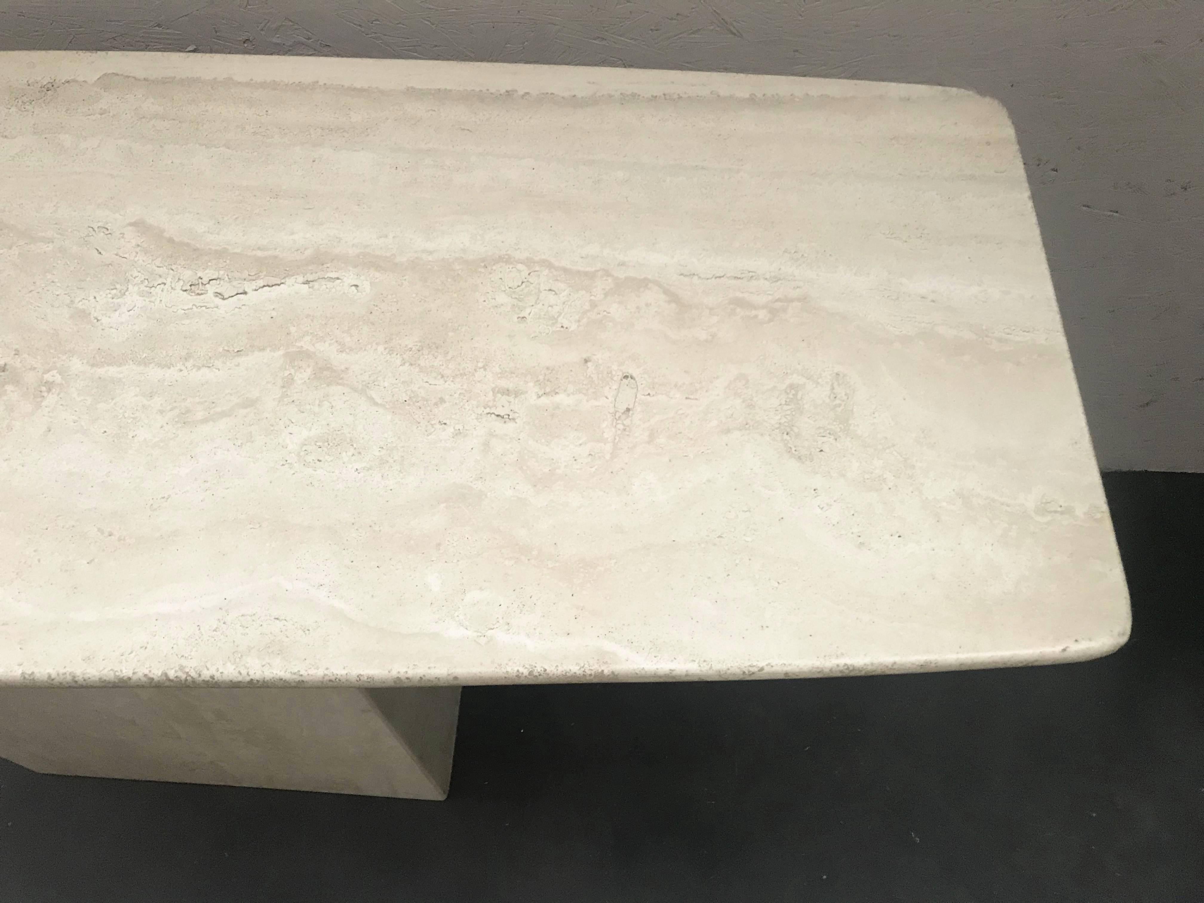 Mid-Century Modern Travertine Console Table FINAL CLEARANCE SALE