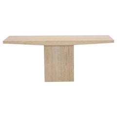 Travertine Console Table for Stone International, 1980s