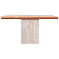 Travertine Console Table,Italy 1970s