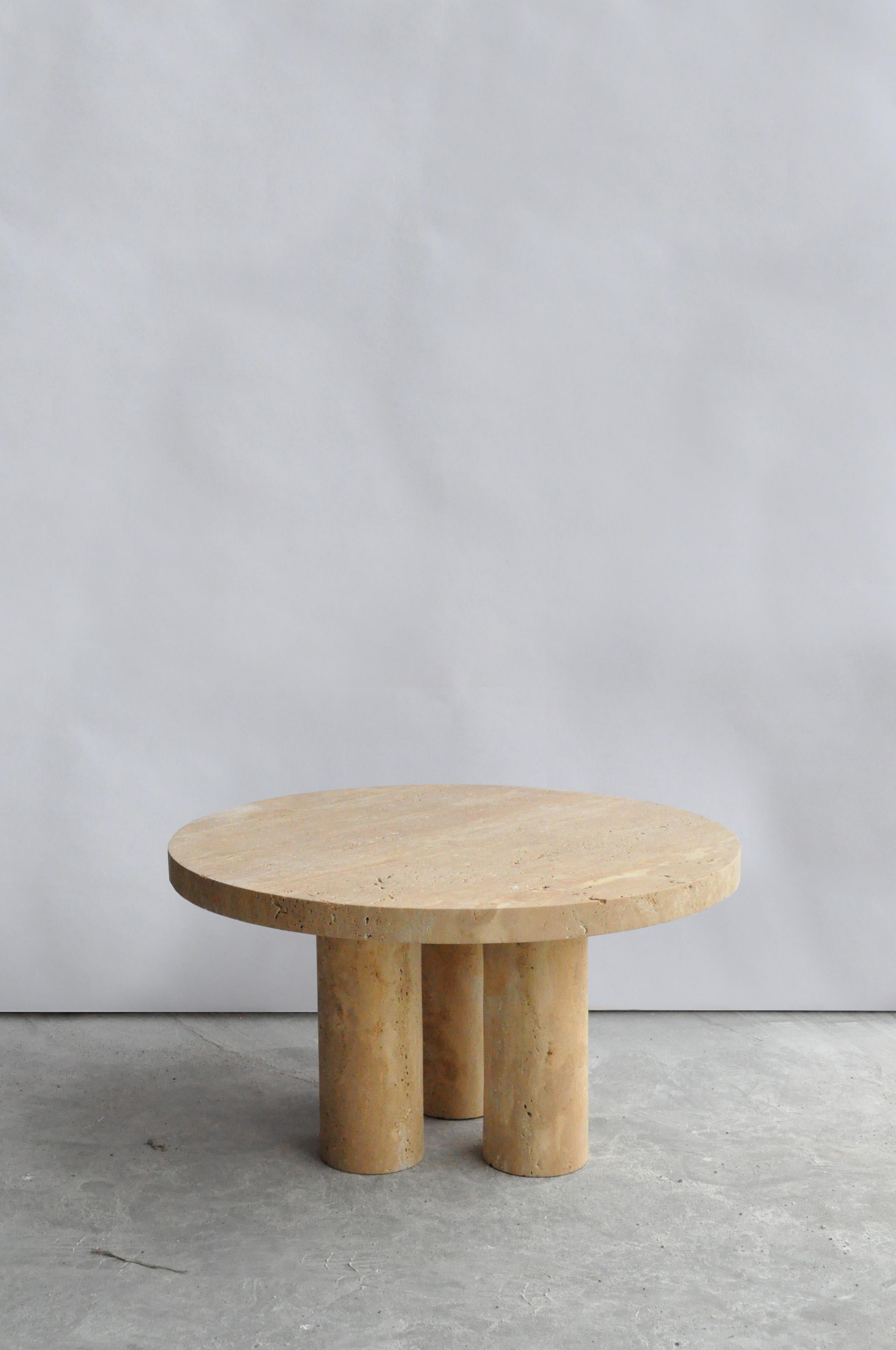 Cuddle coffee table by Pietro Franceschini
Manufacturer: Coranini SRL
Dimensions: Ø 76 x H 41 cm
Customizable
Materials: Travertine

Other Dimension available: Ø54cm H36cm

Pietro Franceschini is an architect and designer based in New York
