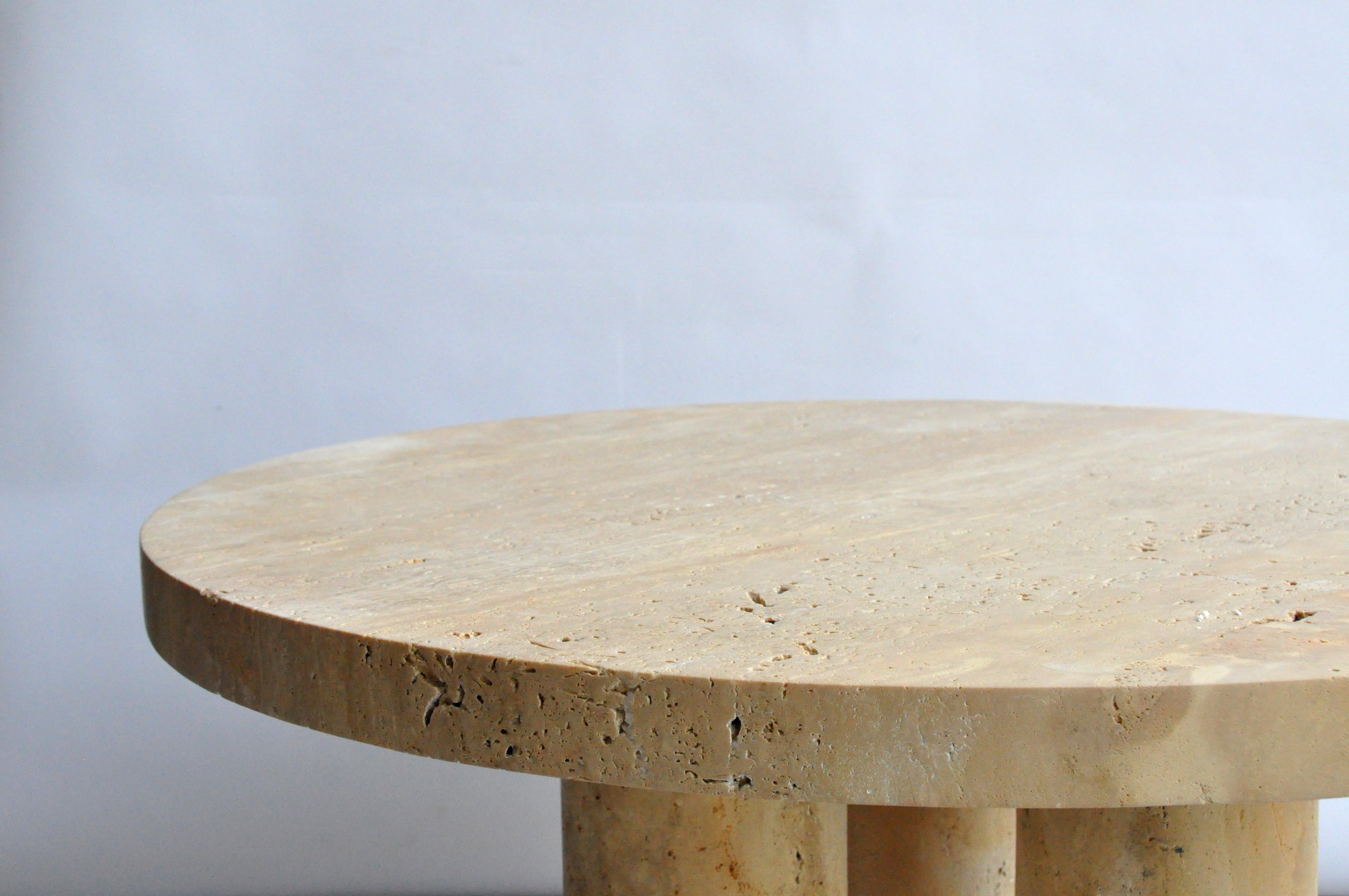Italian Travertine Cuddle Coffee Table by Pietro Franceschini For Sale