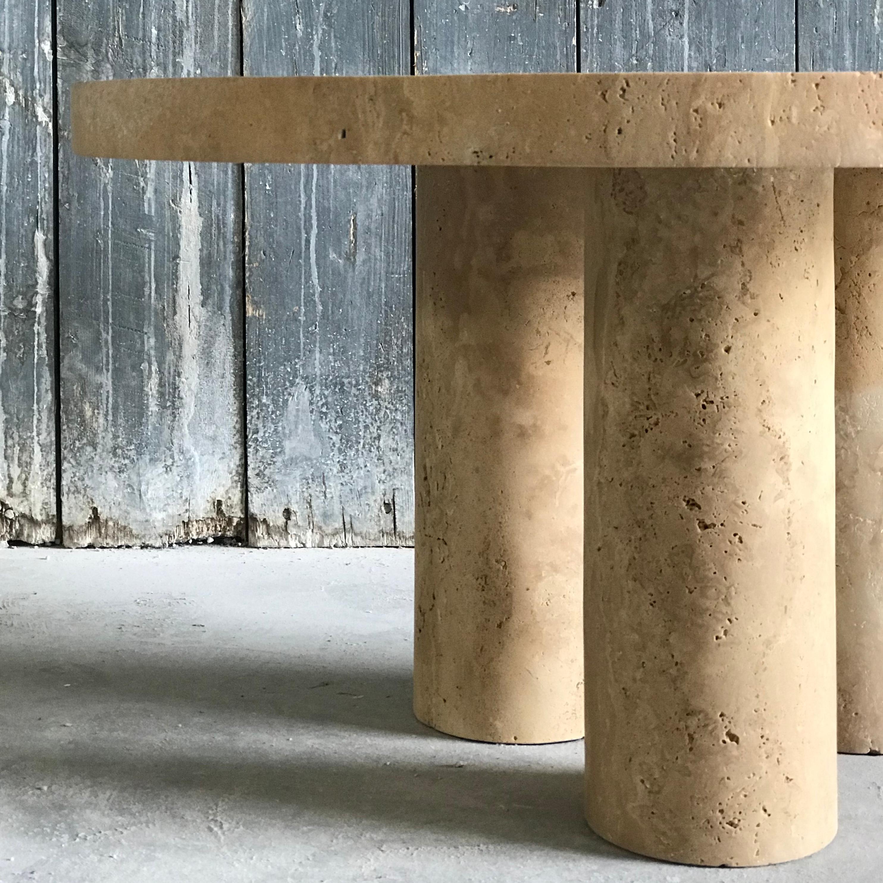 Contemporary Travertine Cuddle Coffee Table by Pietro Franceschini For Sale
